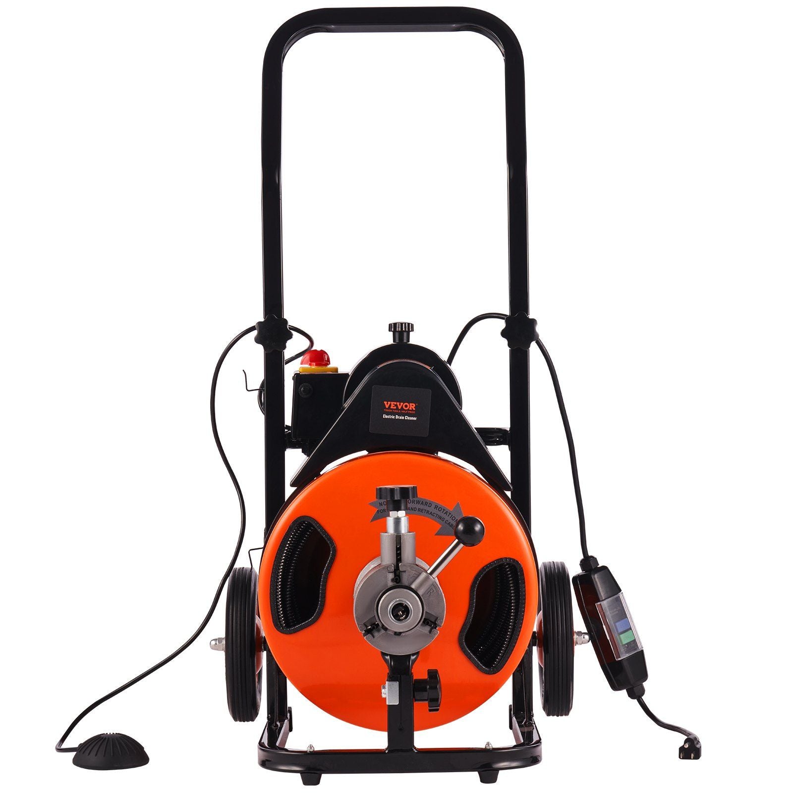Drain Cleaning Machine 100Ft X 3/8" Auto Feed Sewer Snake - Orange - Best Buy Furniture