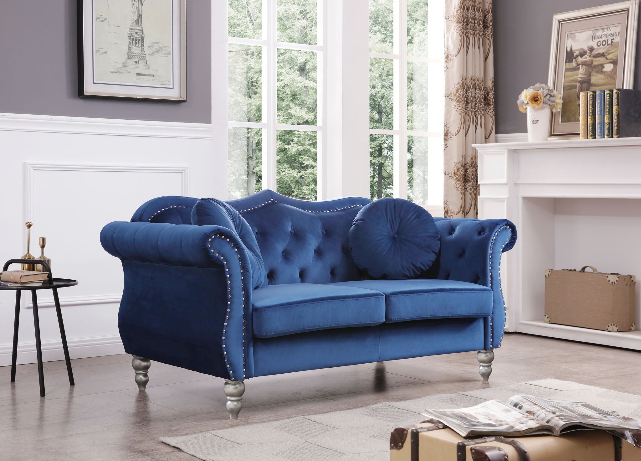 Stylish Flared Arm Loveseat - Best Buy Furniture