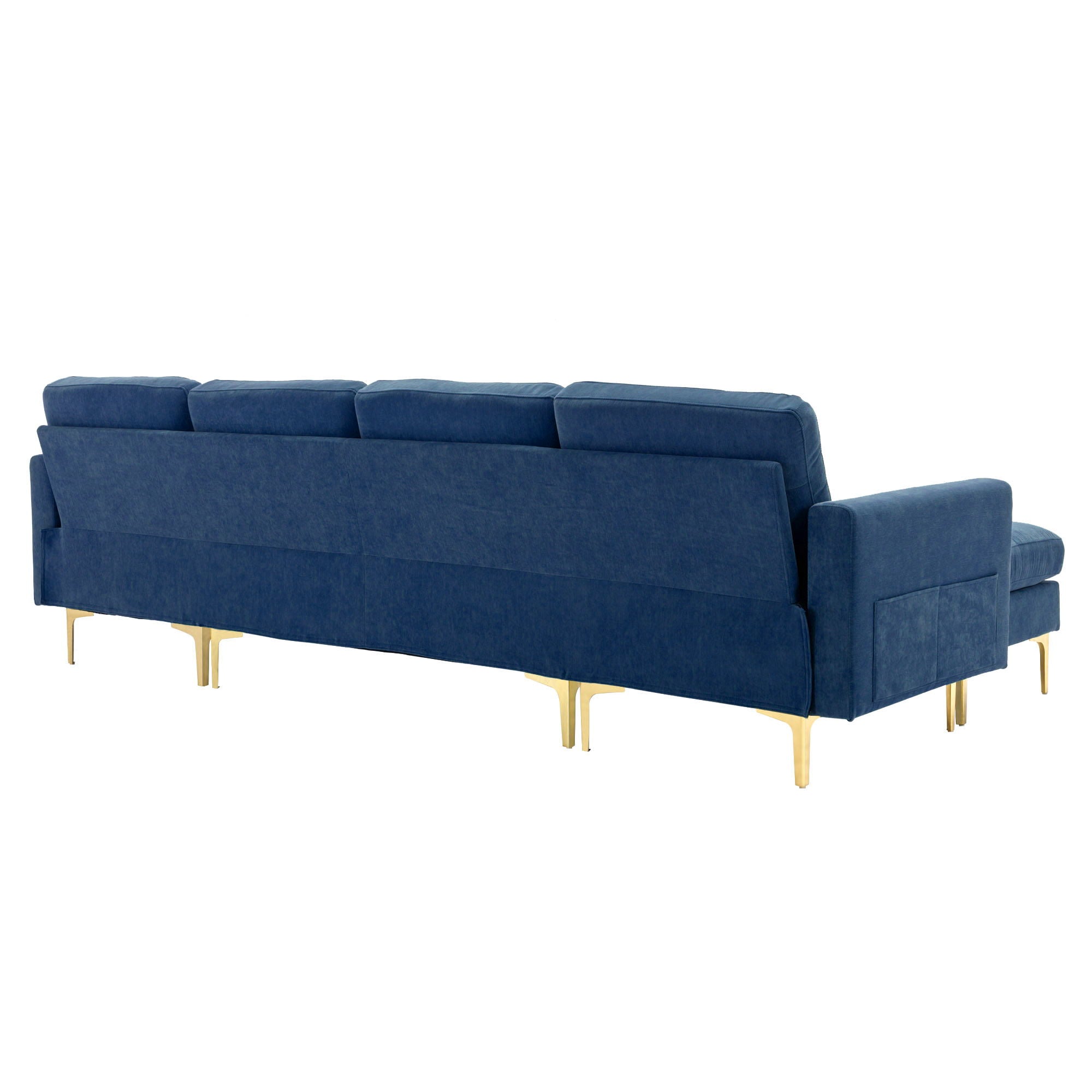 Modern L - Shape Convertible Sectional Sofa With Movable Ottoman - Best Buy Furniture
