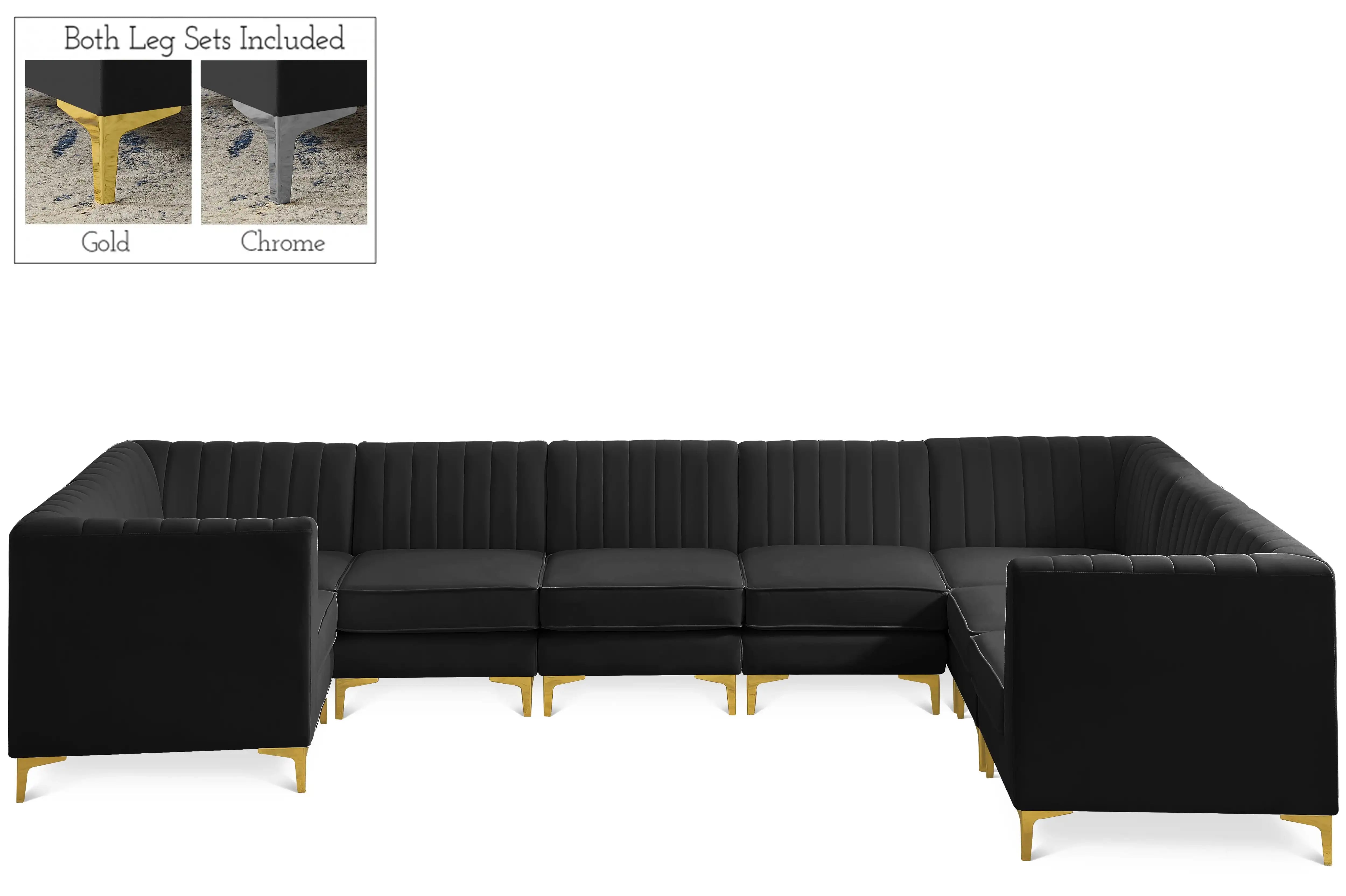 Alina - 8 Piece Modular U-Shaped Sectional - Best Buy Furniture