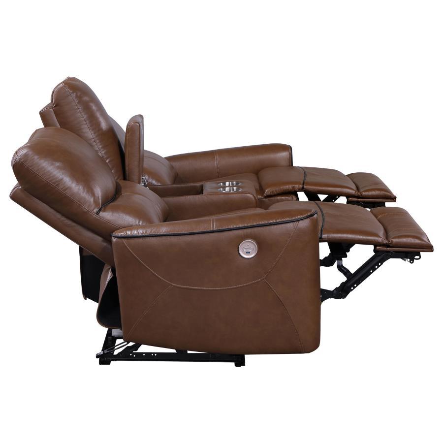 Greenfield - Upholstered Power Reclining Loveseat - Best Buy Furniture