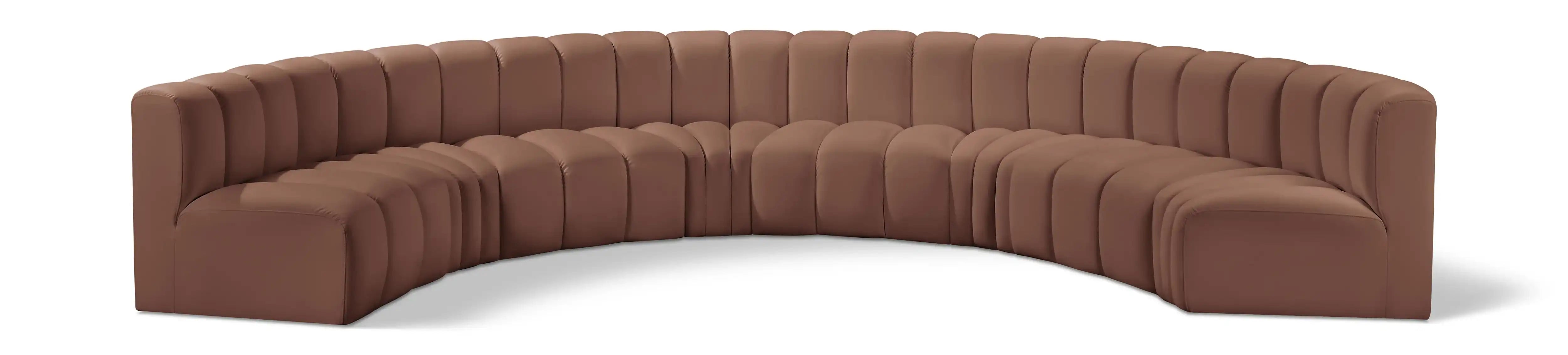 Arc - Faux Leather 8 Piece U-Shaped Modular Sofa - Best Buy Furniture