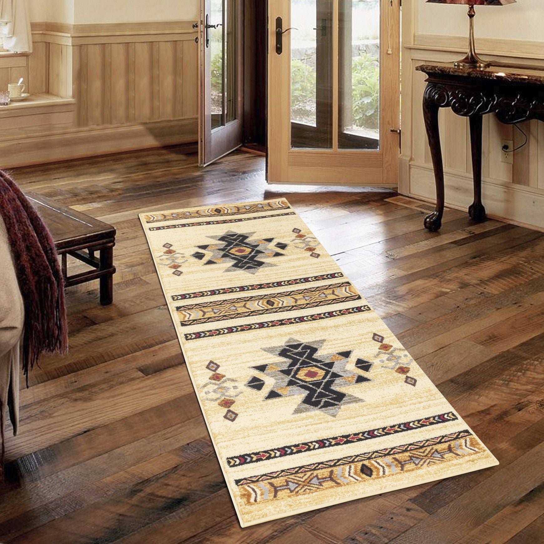 Tribes - 5'3" X 7'3" Southwest Area Rug Polypropylene - Cream - Best Buy Furniture