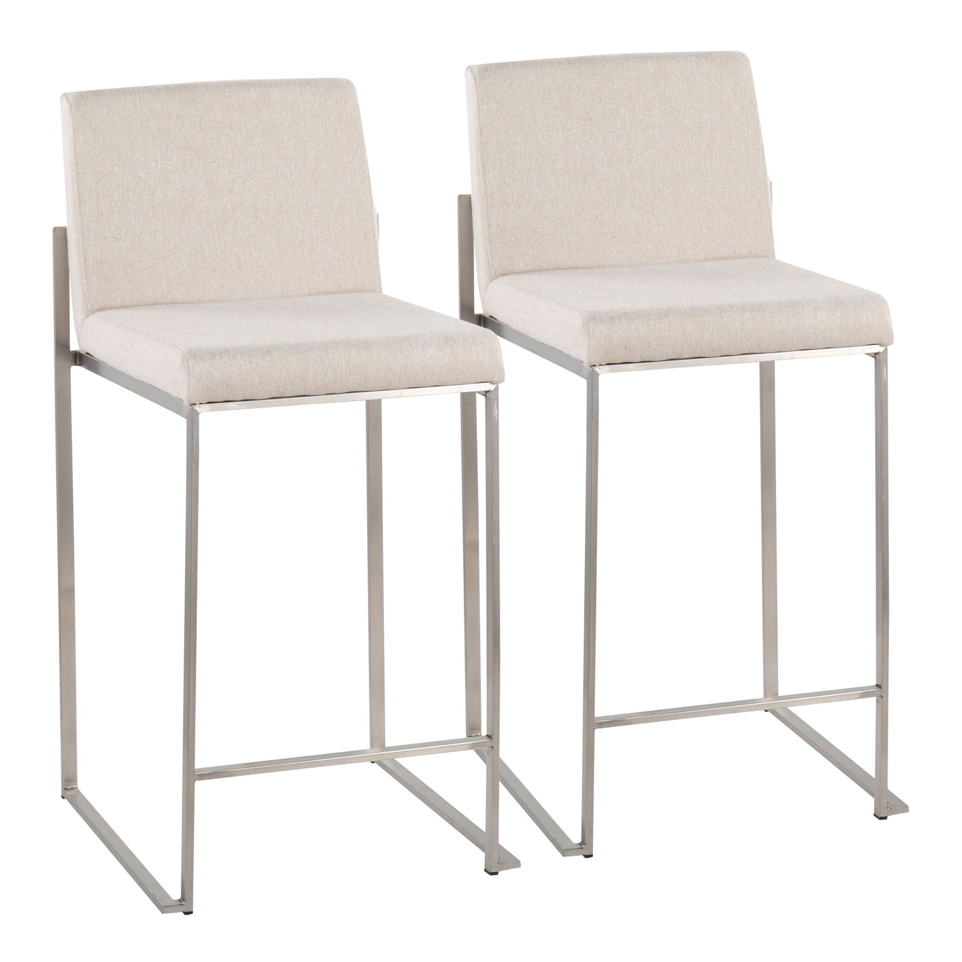 Fuji - Contemporary High Back Counter Stool, Functional Design - Best Buy Furniture