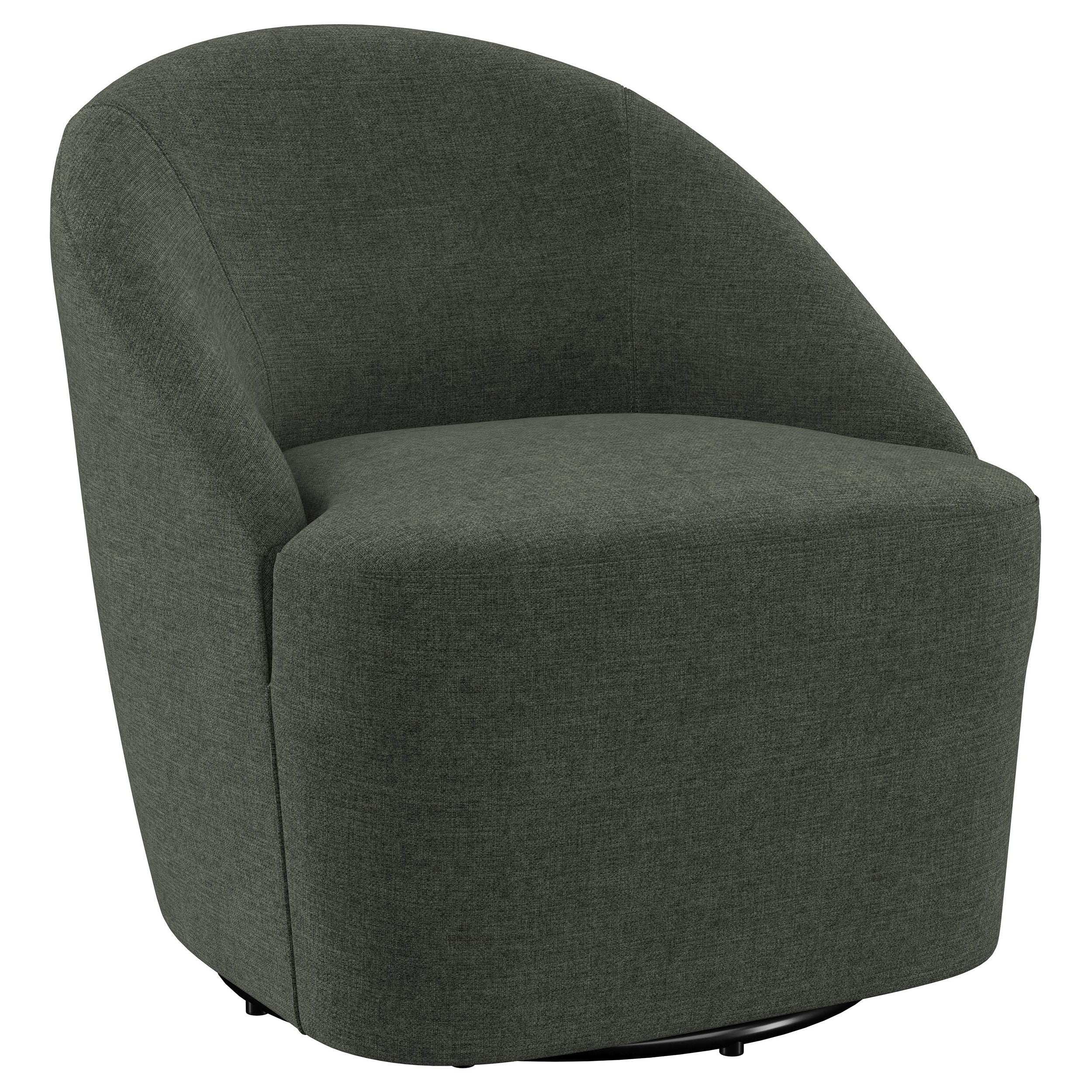 Leon - Upholstered Barrel Accent Swivel Chair - Best Buy Furniture