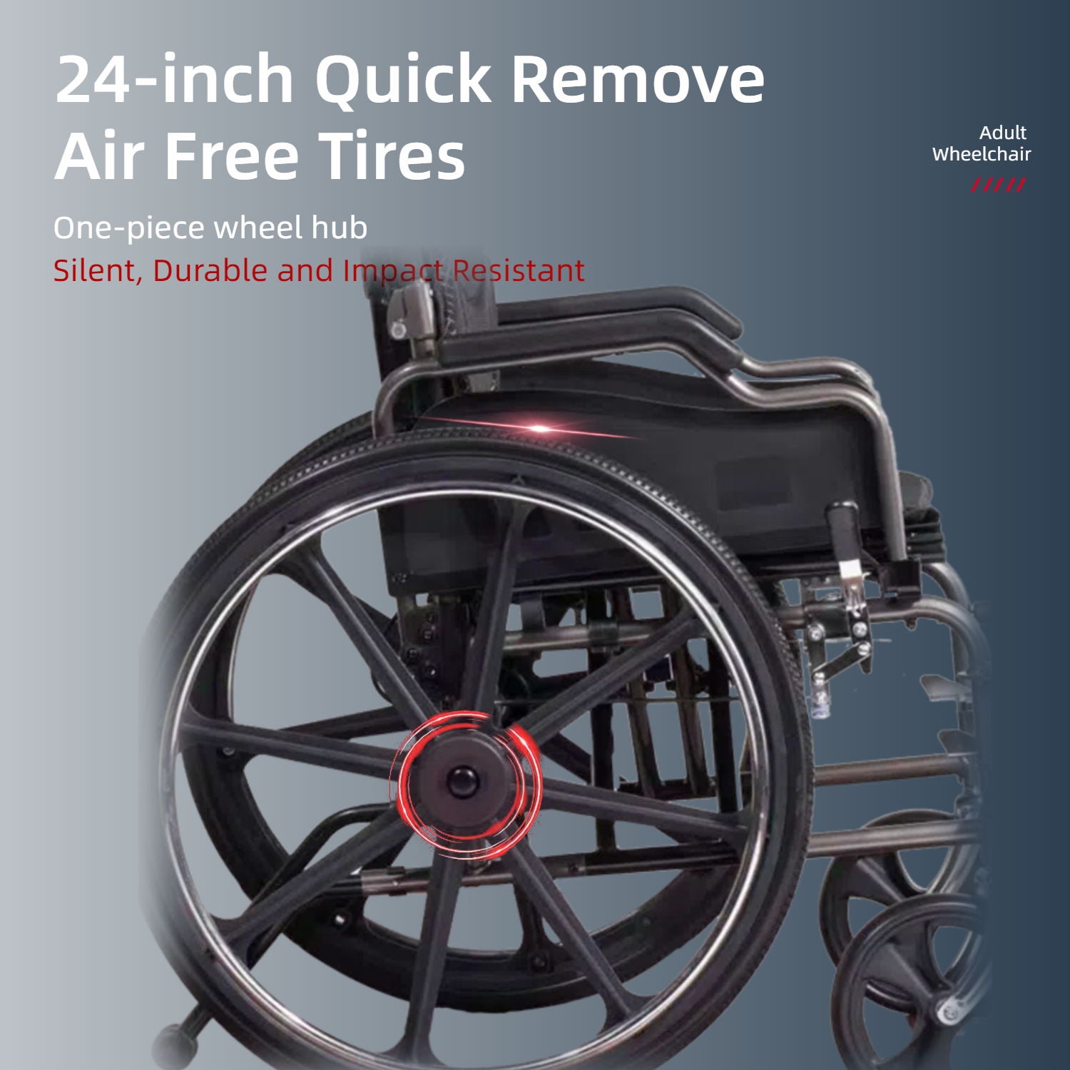 Heavy-Duty Manual Wheelchair For Adults With Double X Force Support