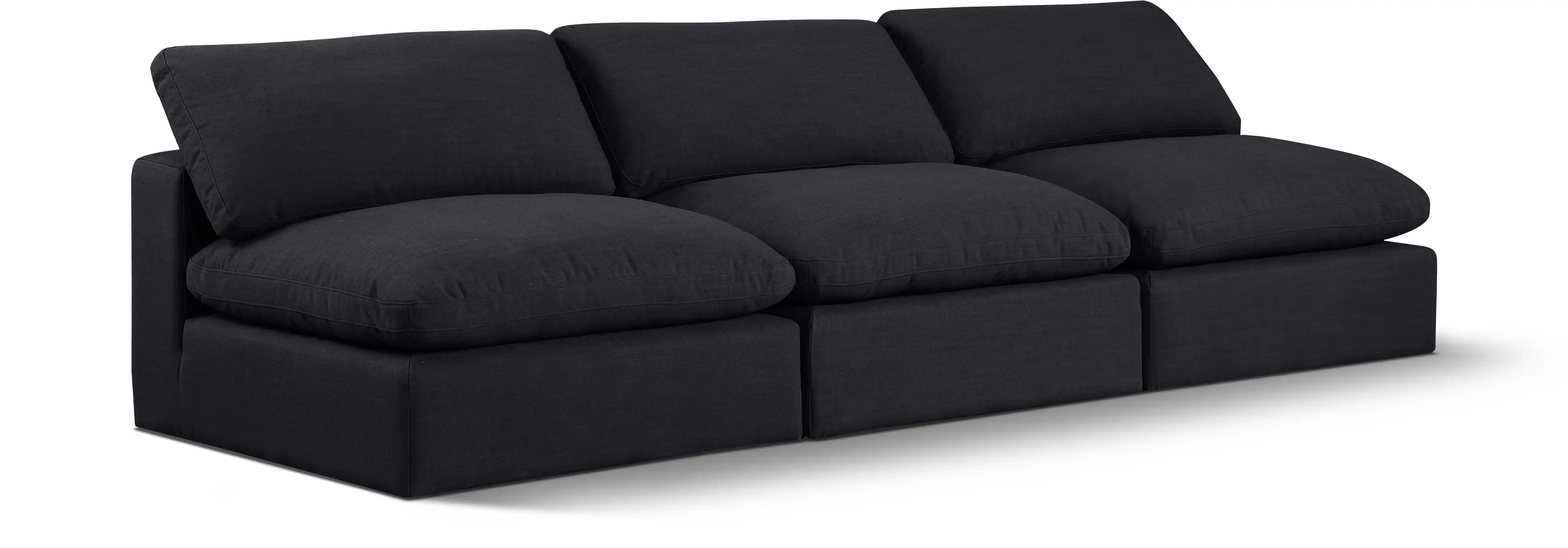 Comfy - Linen Modular Armless Sofa 3 Seats - Best Buy Furniture