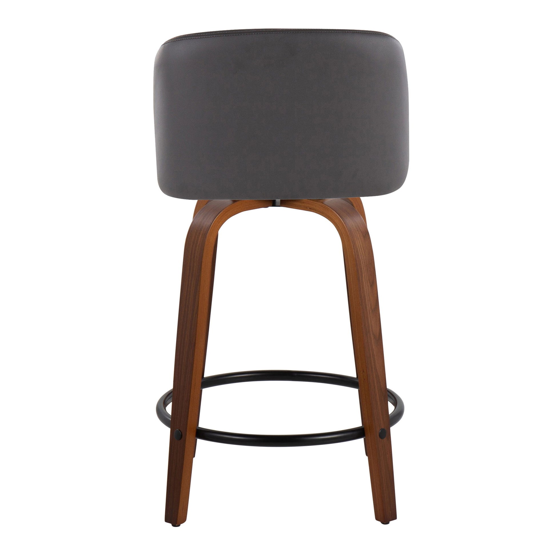 Toriano - Mid Century Modern, Fixed Height Counter Stool & Swivel And Round Footrest (Set of 2) - Best Buy Furniture