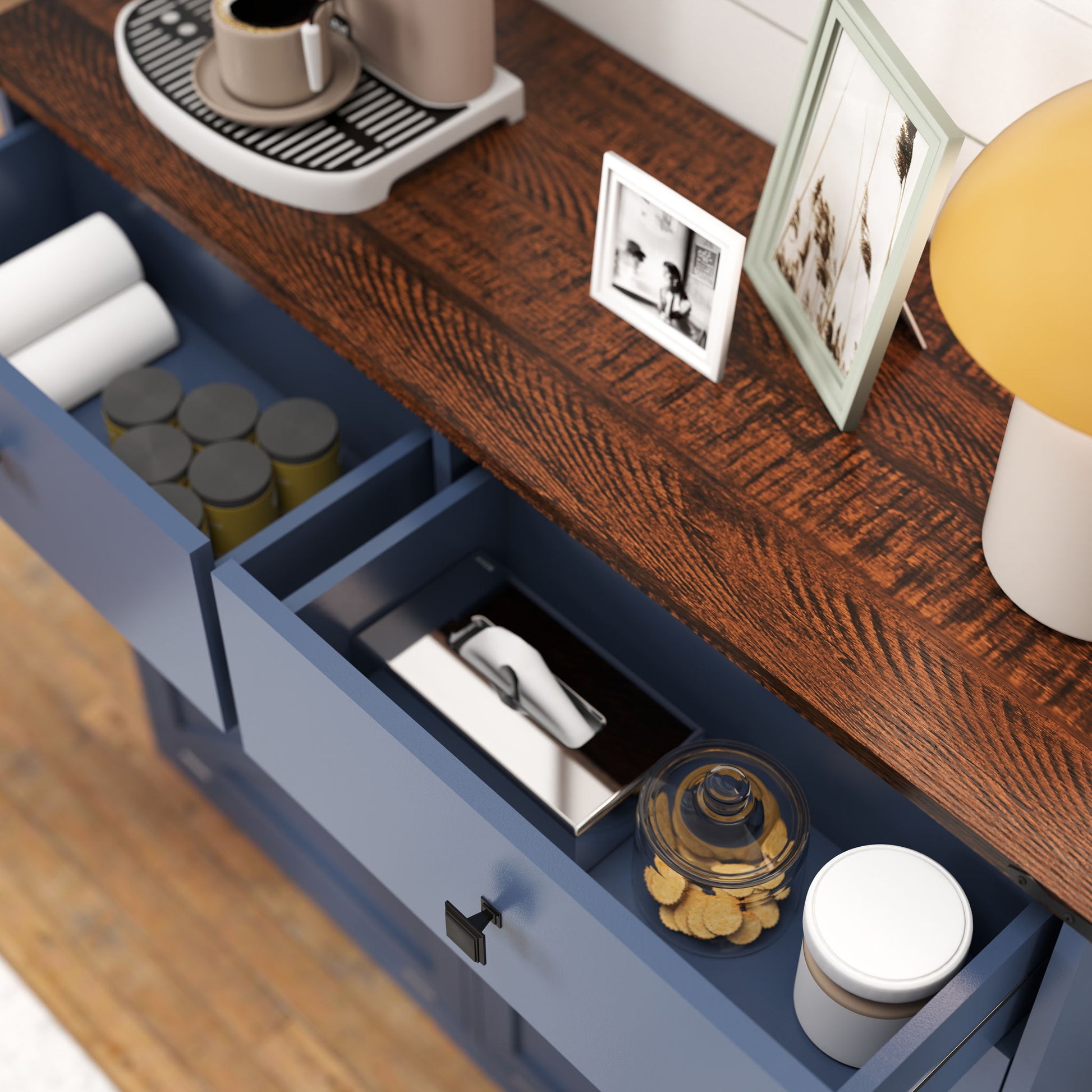 Double Tilt Out Trash Cabinet With Hideaway Drawer And Barn Door Style - Best Buy Furniture