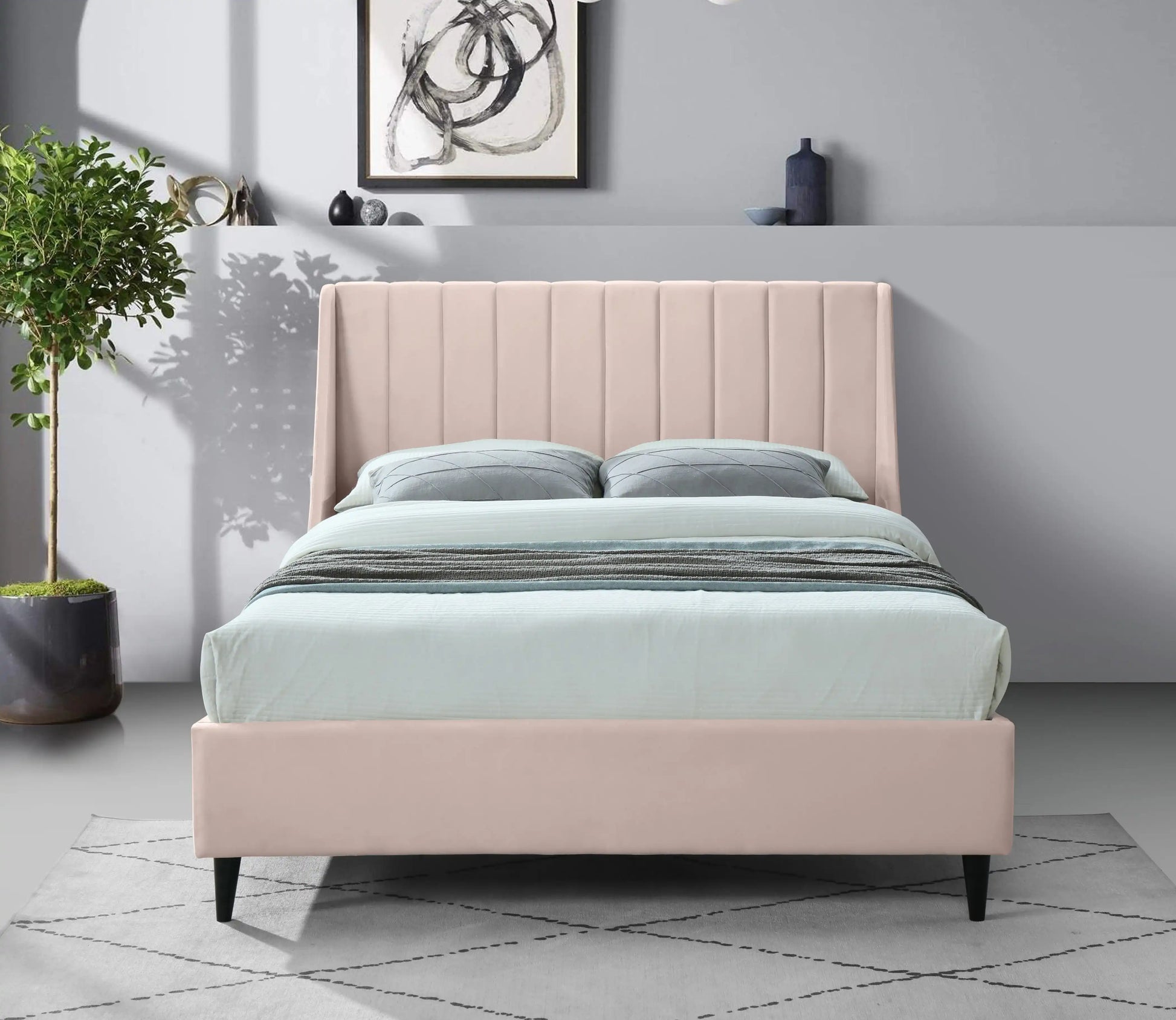 Eva - Velvet Bed - Best Buy Furniture