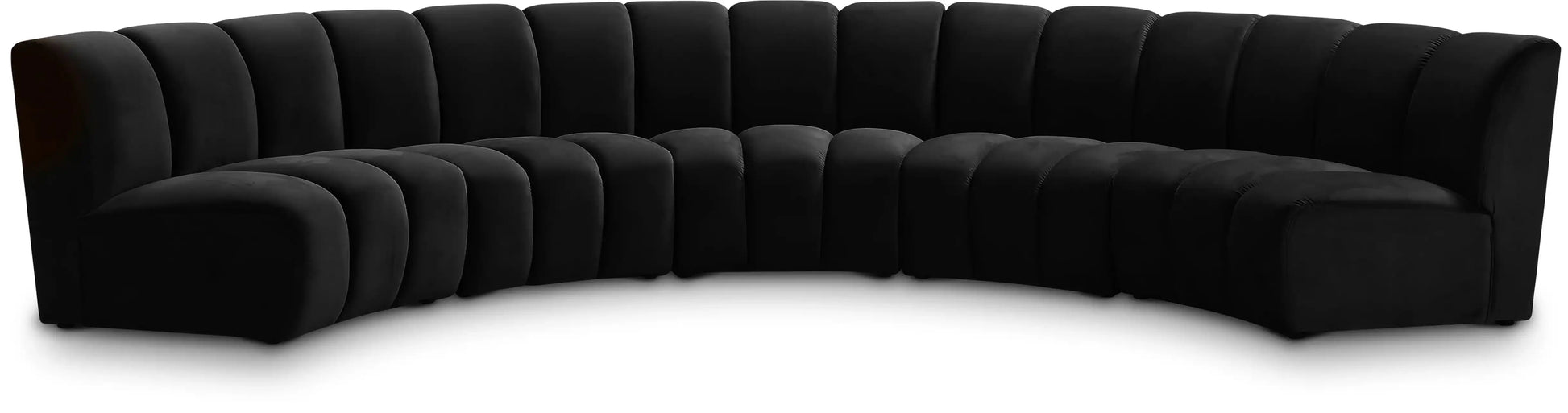 Infinity - 5 Piece Velvet Modular Sectional - Best Buy Furniture