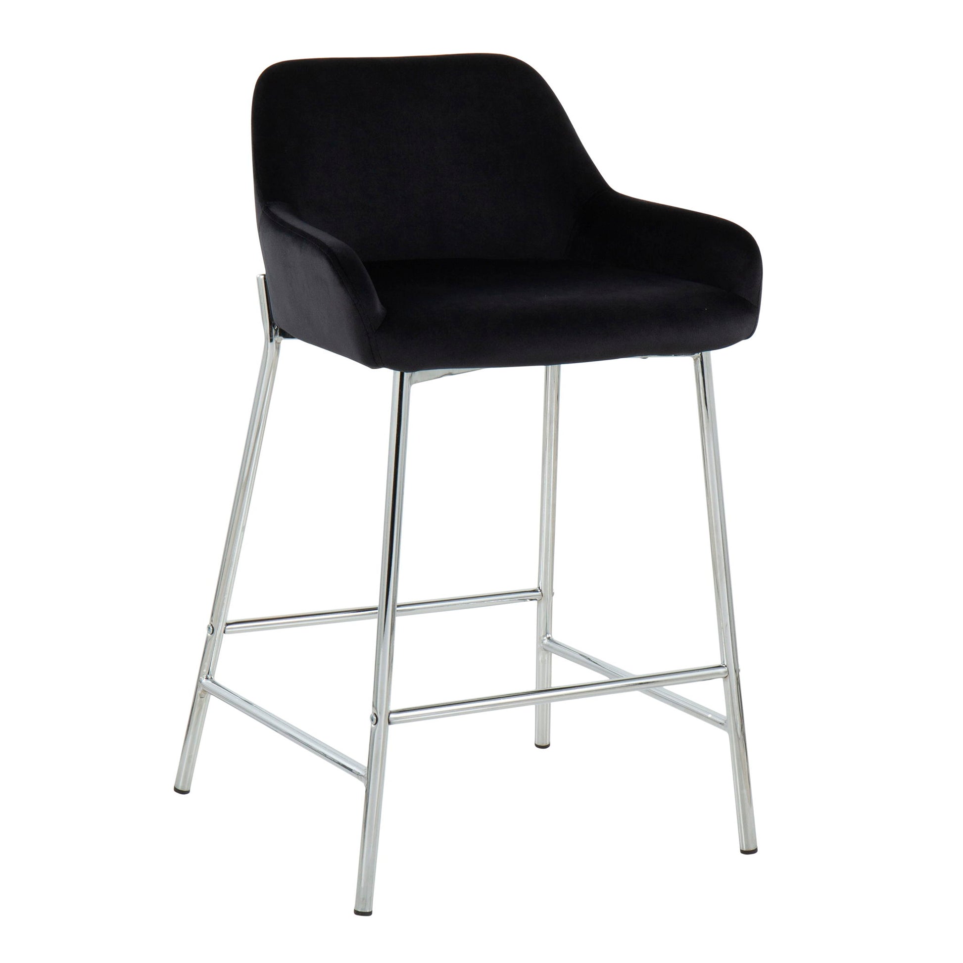 Daniella - Contemporary Fixed Height Counter Stool With Metal Legs (Set of 2) - Best Buy Furniture