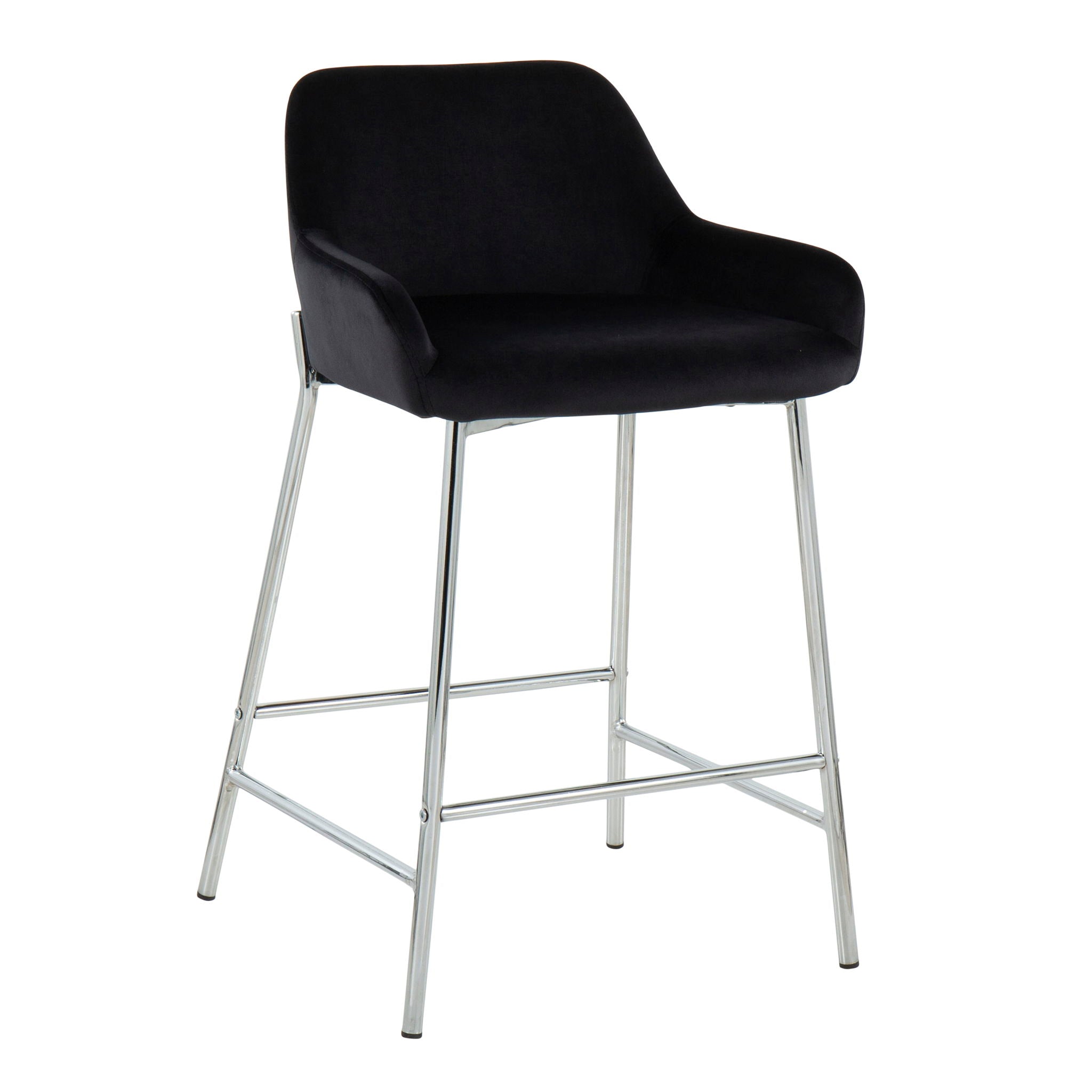 Daniella - Contemporary Fixed Height Counter Stool With Metal Legs (Set of 2) - Best Buy Furniture