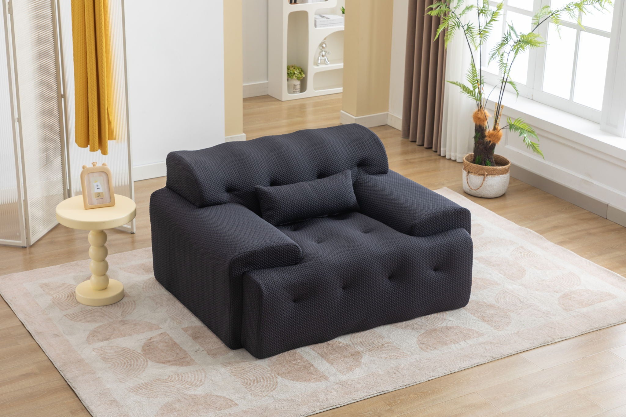 Large Size 1 Seater Sofa, Pure Foam Comfy Sofa Couch, Modern Lounge Sofa For Living Room, Apartment - Best Buy Furniture
