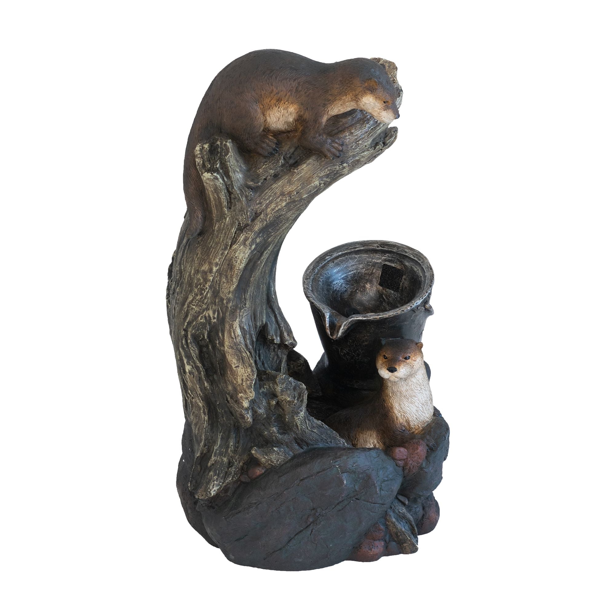 Decorative Water Foutain With Otter Design, With Light And Pump, For Indoor And Outdoor - Brown - Best Buy Furniture
