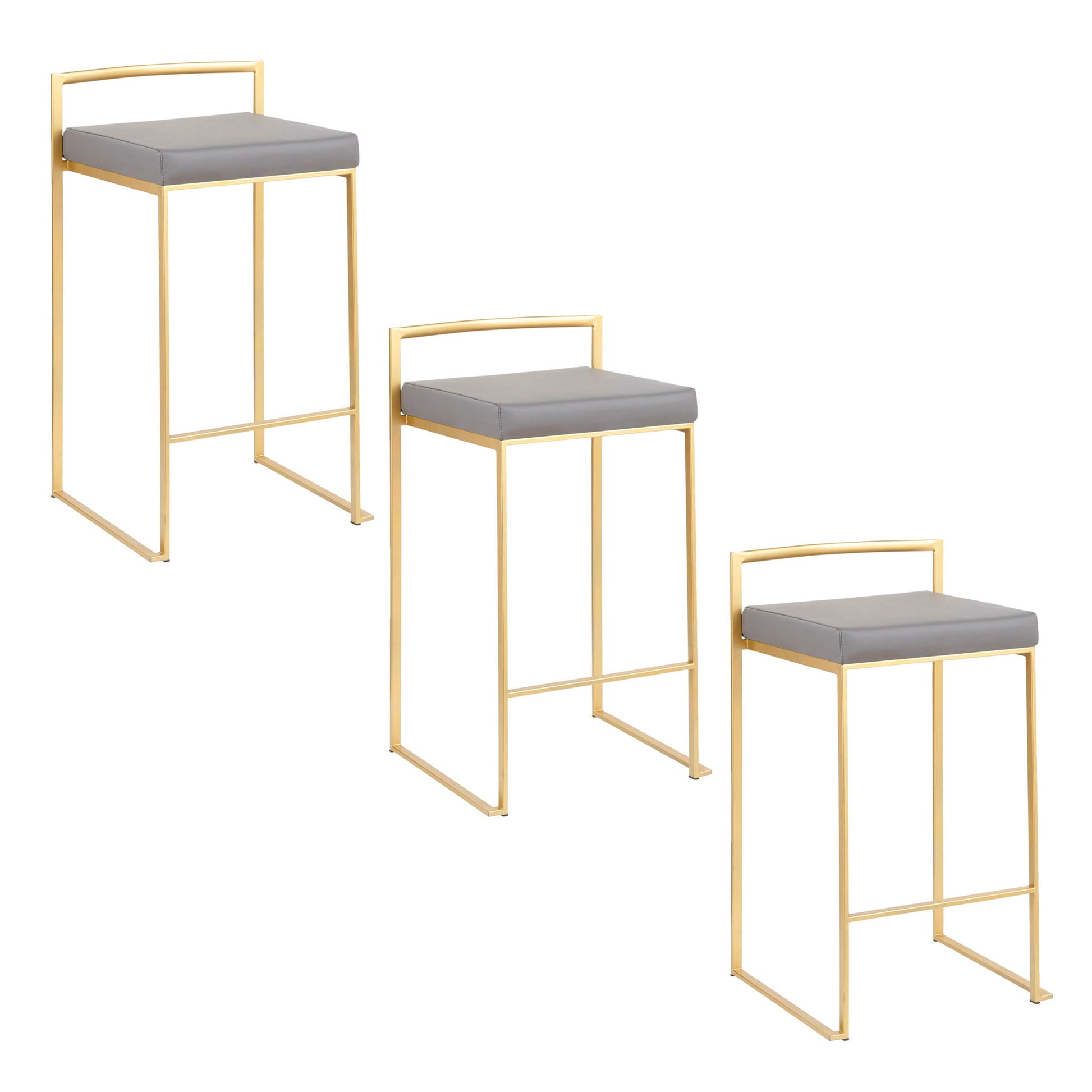 Fuji - Contemporary / Glam Design Counter Stool (Set of 2) - Best Buy Furniture