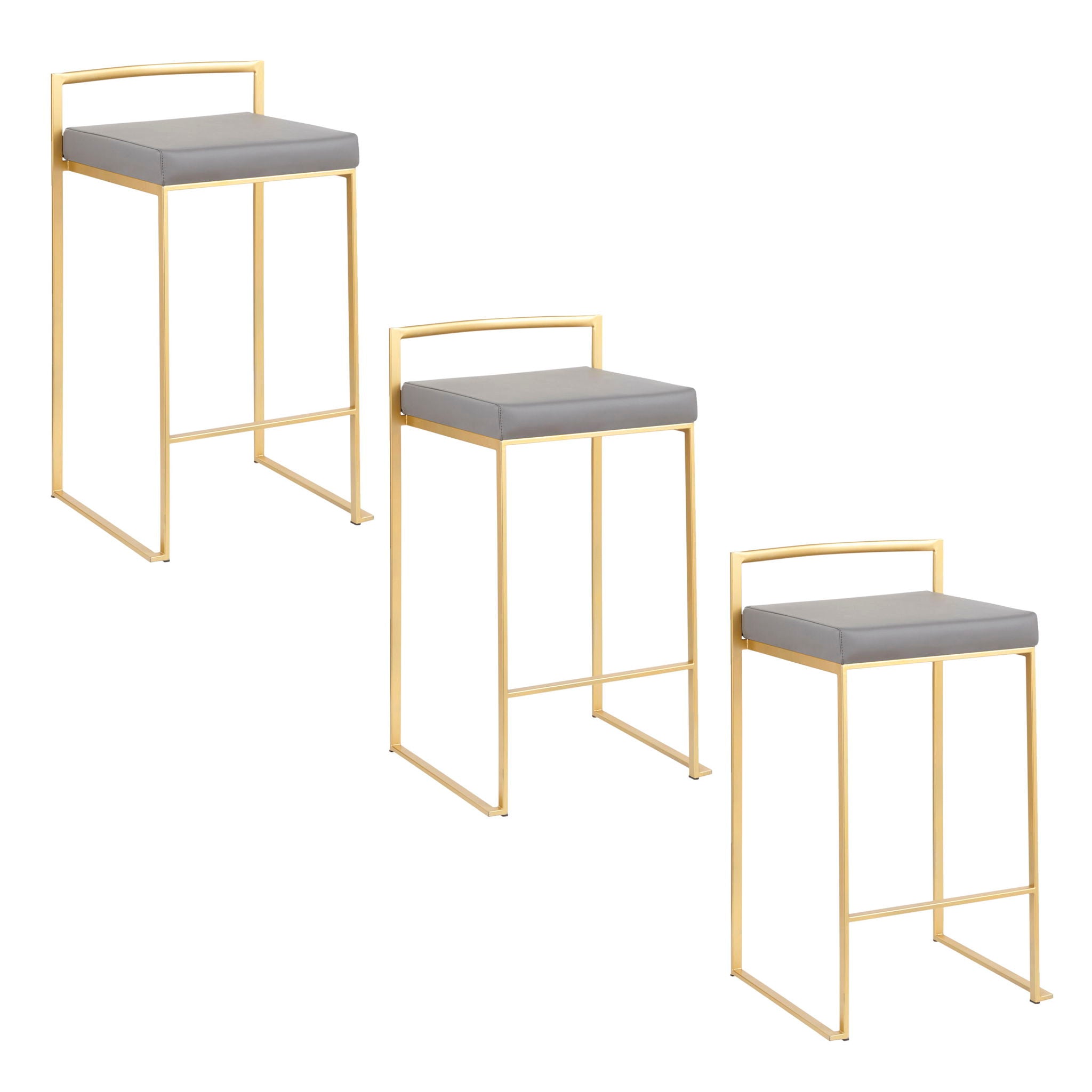 Fuji - Contemporary / Glam Design Counter Stool (Set of 2) - Best Buy Furniture