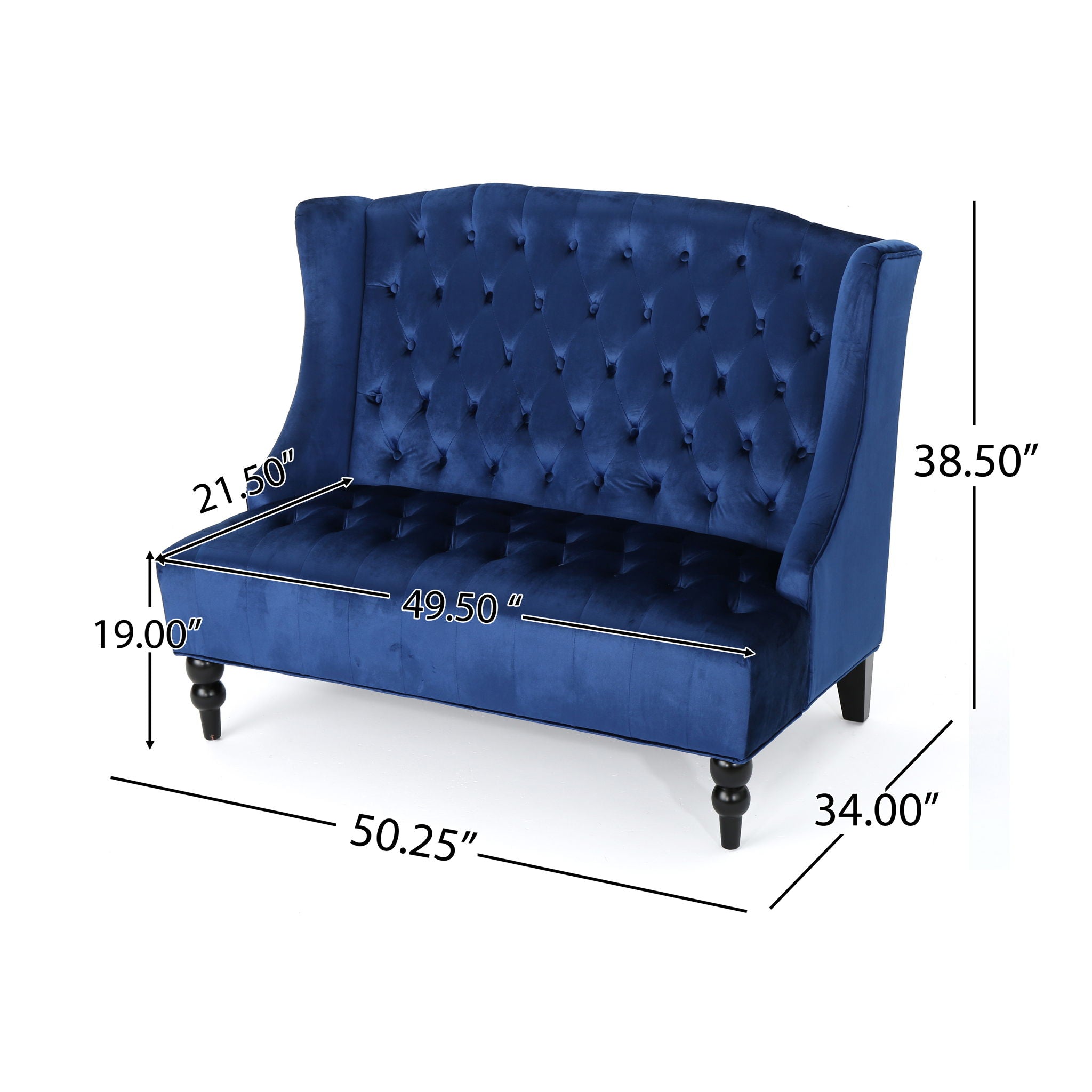 Nurturing - Upholstered Loveseat With Wing Back And Diamond Tufting - Best Buy Furniture