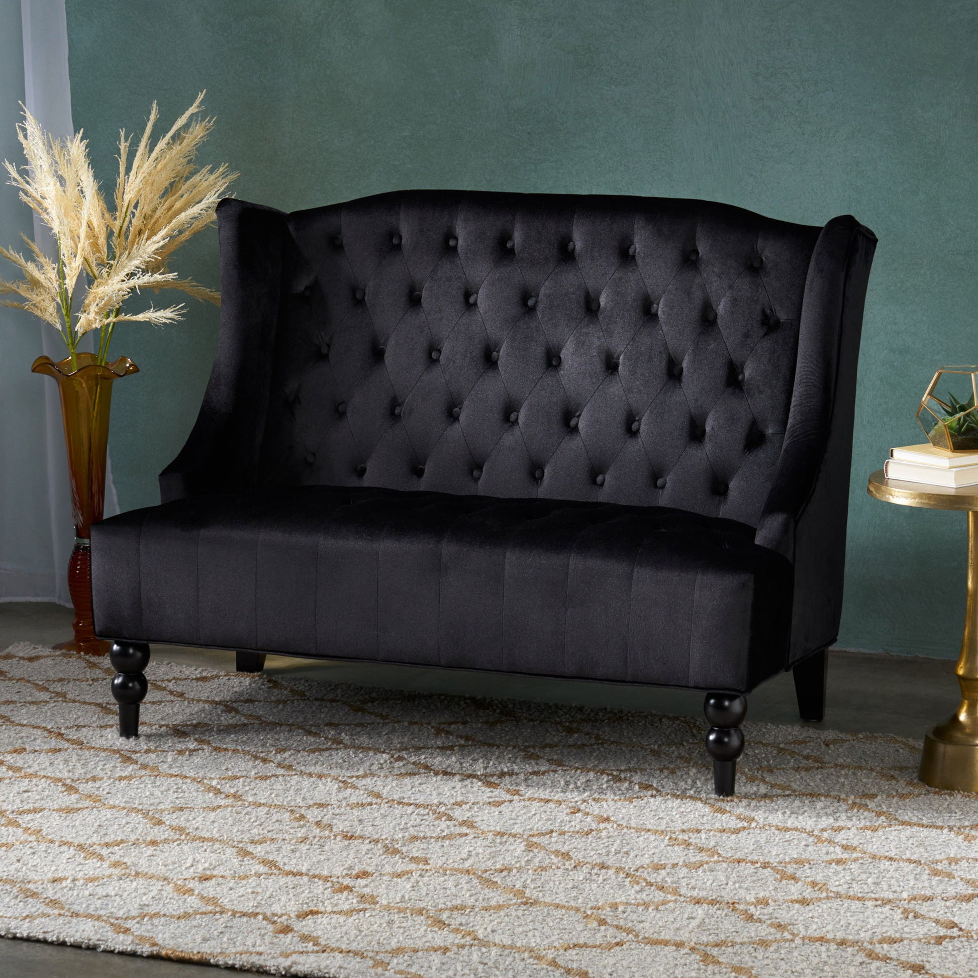 Nurturing - Upholstered Loveseat With Wing Back And Diamond Tufting - Best Buy Furniture