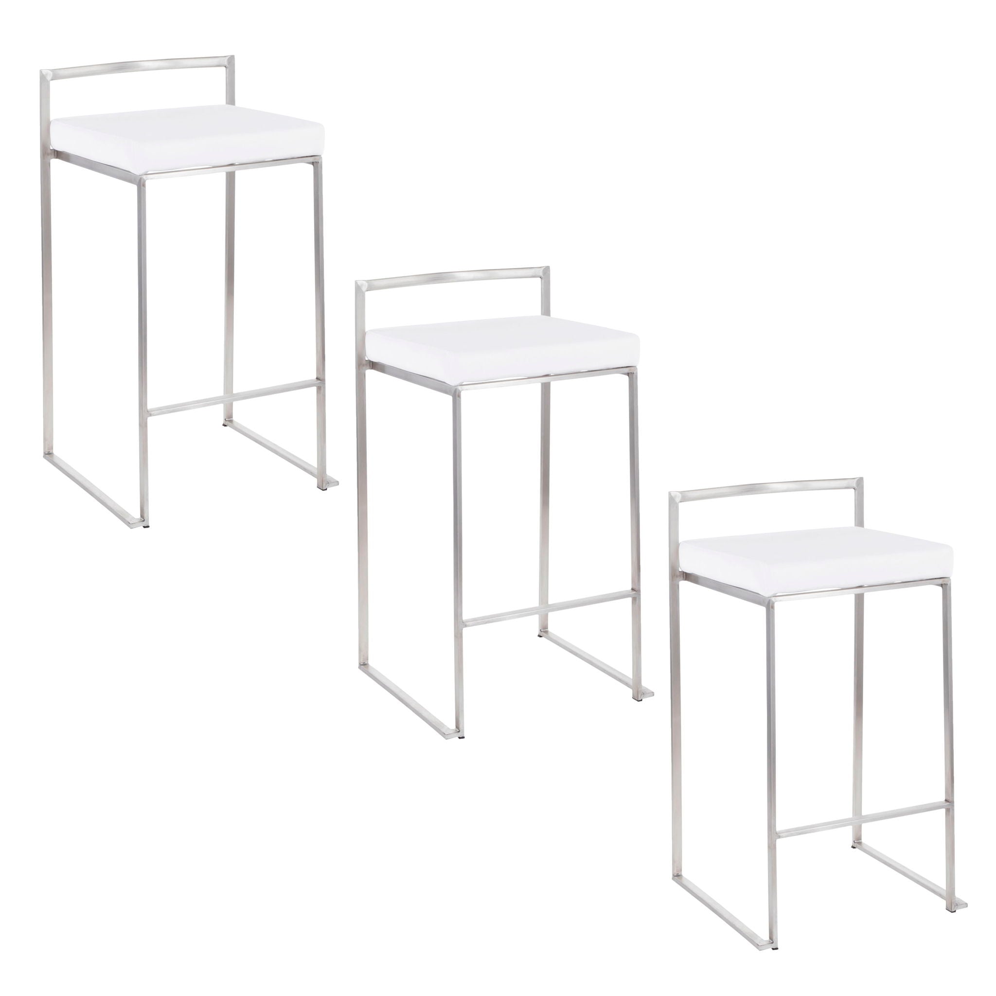 Fuji - Contemporary Elegant Stackable Counter Stool Set - Best Buy Furniture