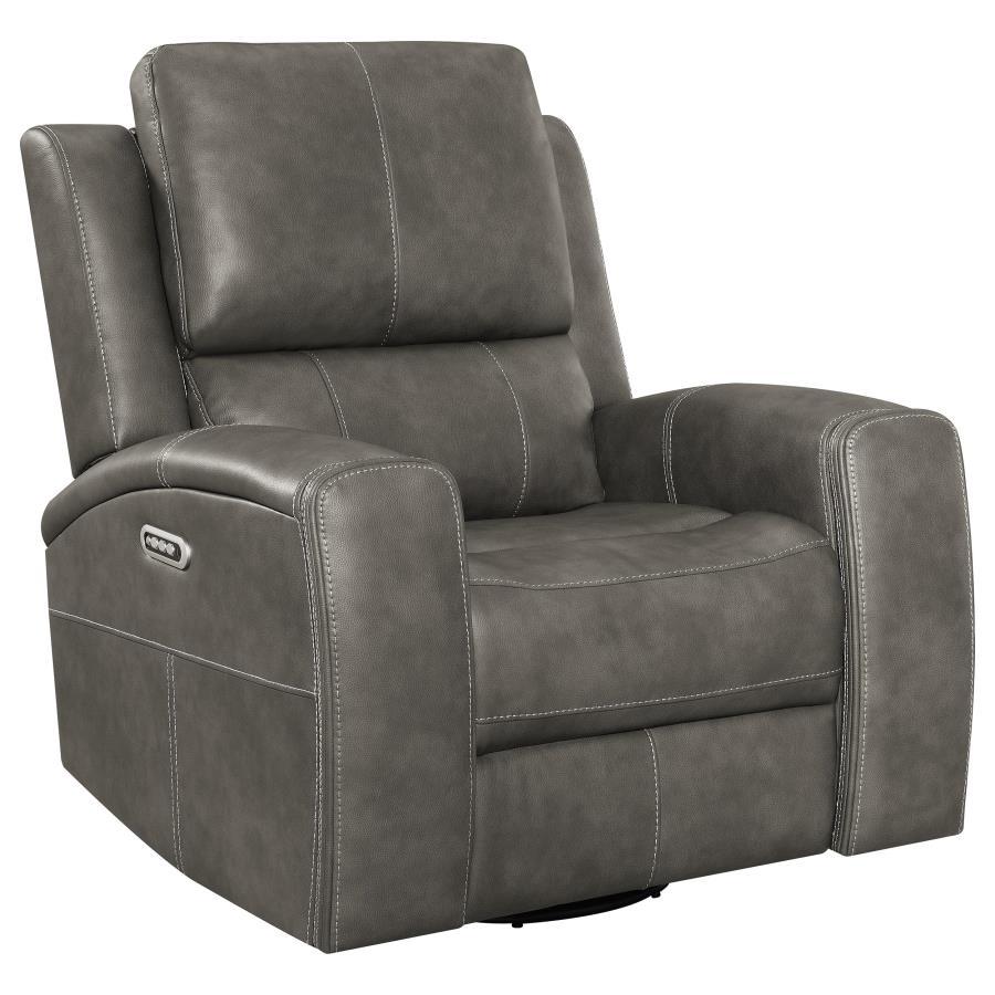 Brickston - Triple Power Swivel Glider Recliner - Best Buy Furniture
