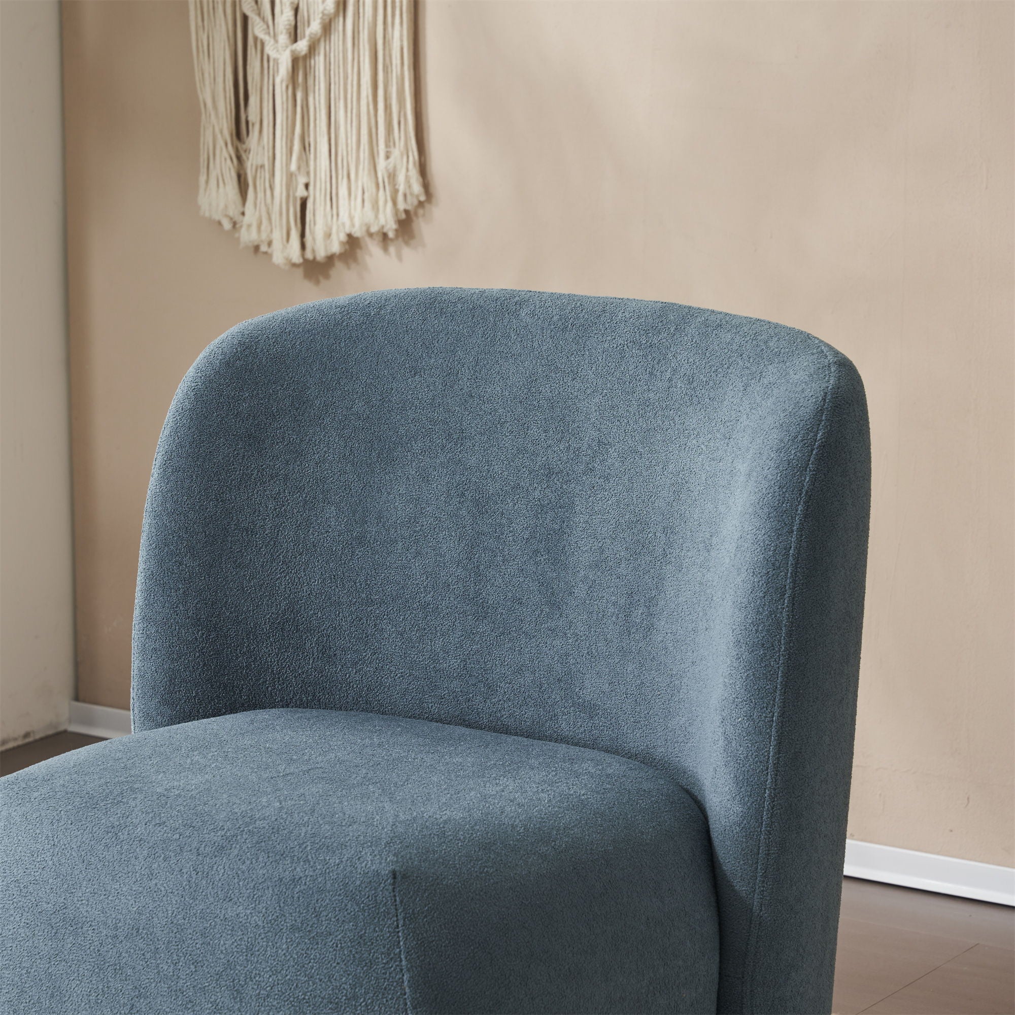 Modern Low Back Accent Upholstered Armless Living Room Chairs, Round Feet - Best Buy Furniture