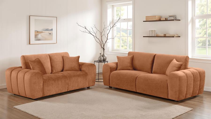 Burnett - Chenille Upholstered Sofa Set - Best Buy Furniture