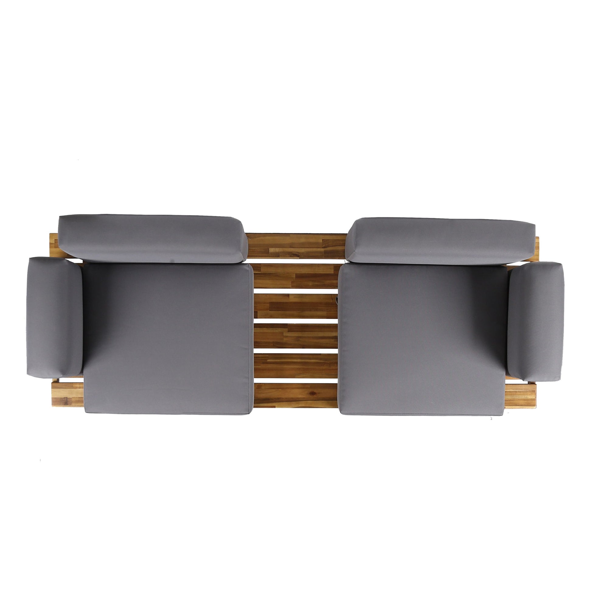 Outdoor Sofa With Cushions And Iron Legs - Dark Gray - Best Buy Furniture