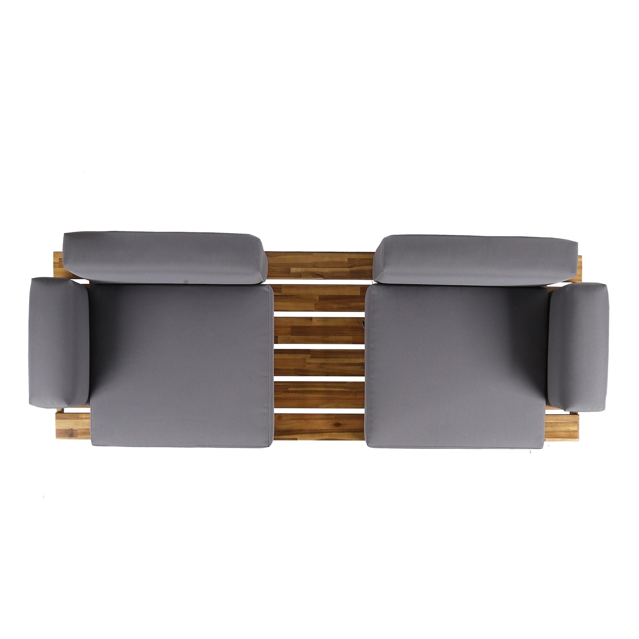 Outdoor Sofa With Cushions And Iron Legs - Dark Gray - Best Buy Furniture