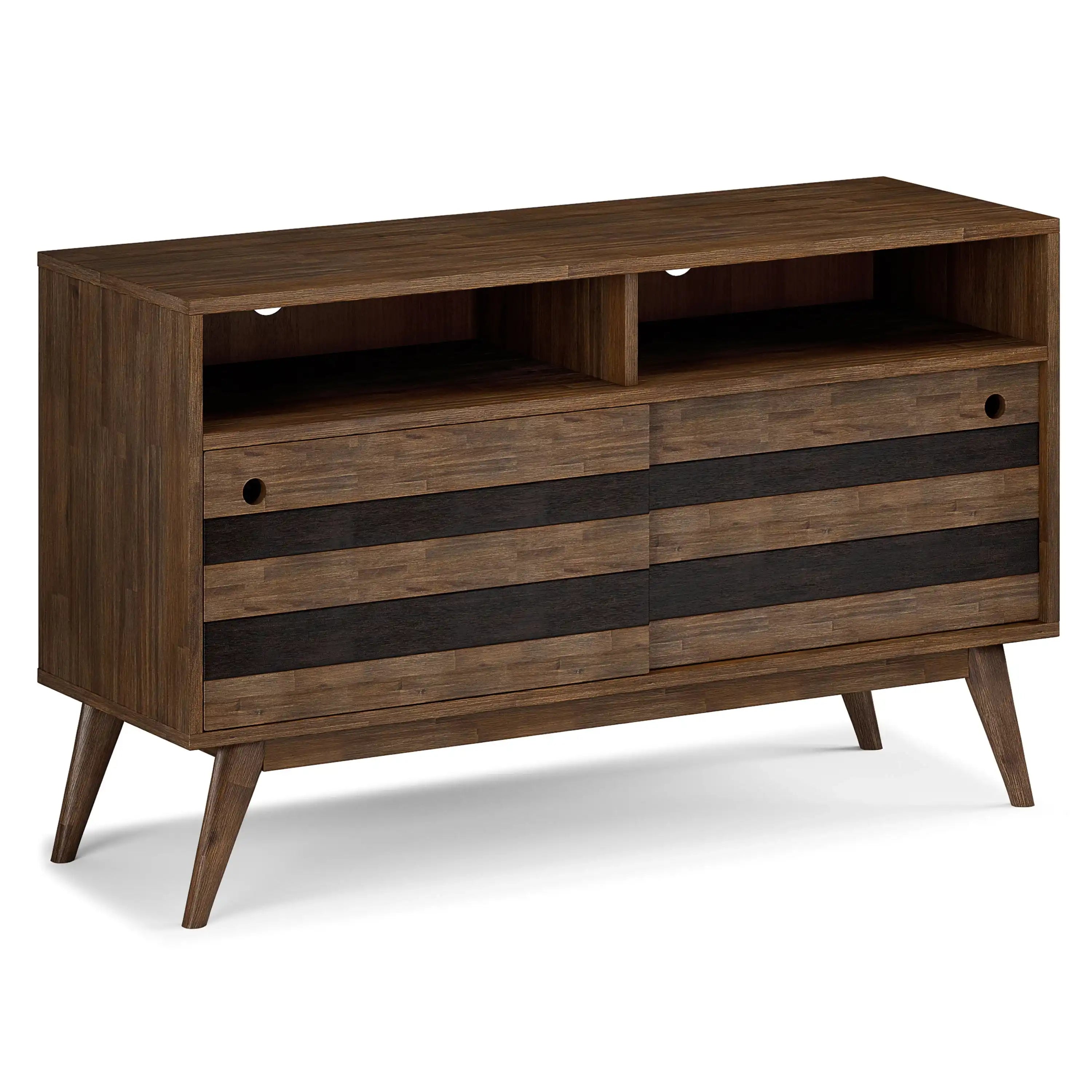 Clarkson - TV Stand - Rustic Natural Aged Brown - Best Buy Furniture