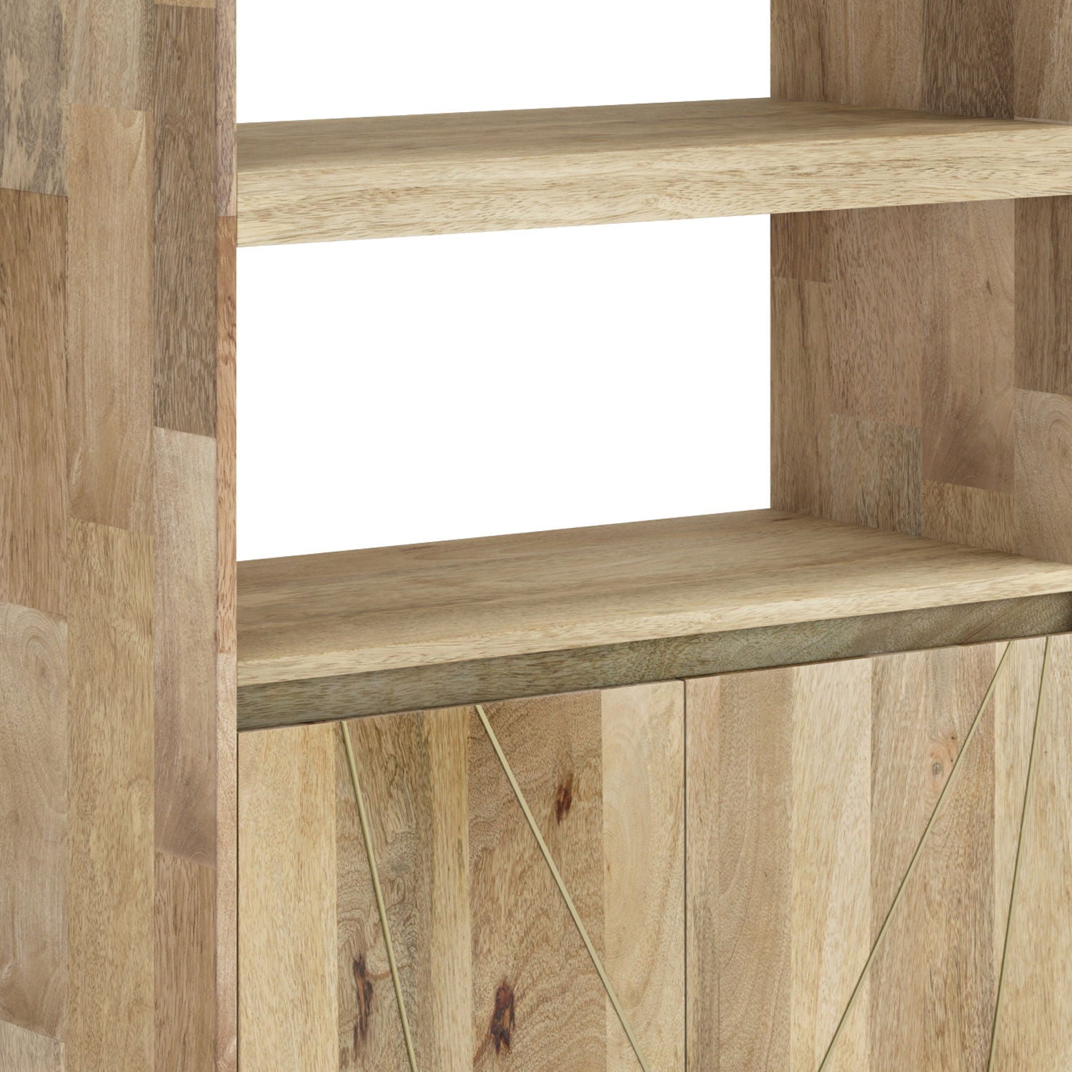 Jager - Bookshelf With Doors - Natural - Best Buy Furniture