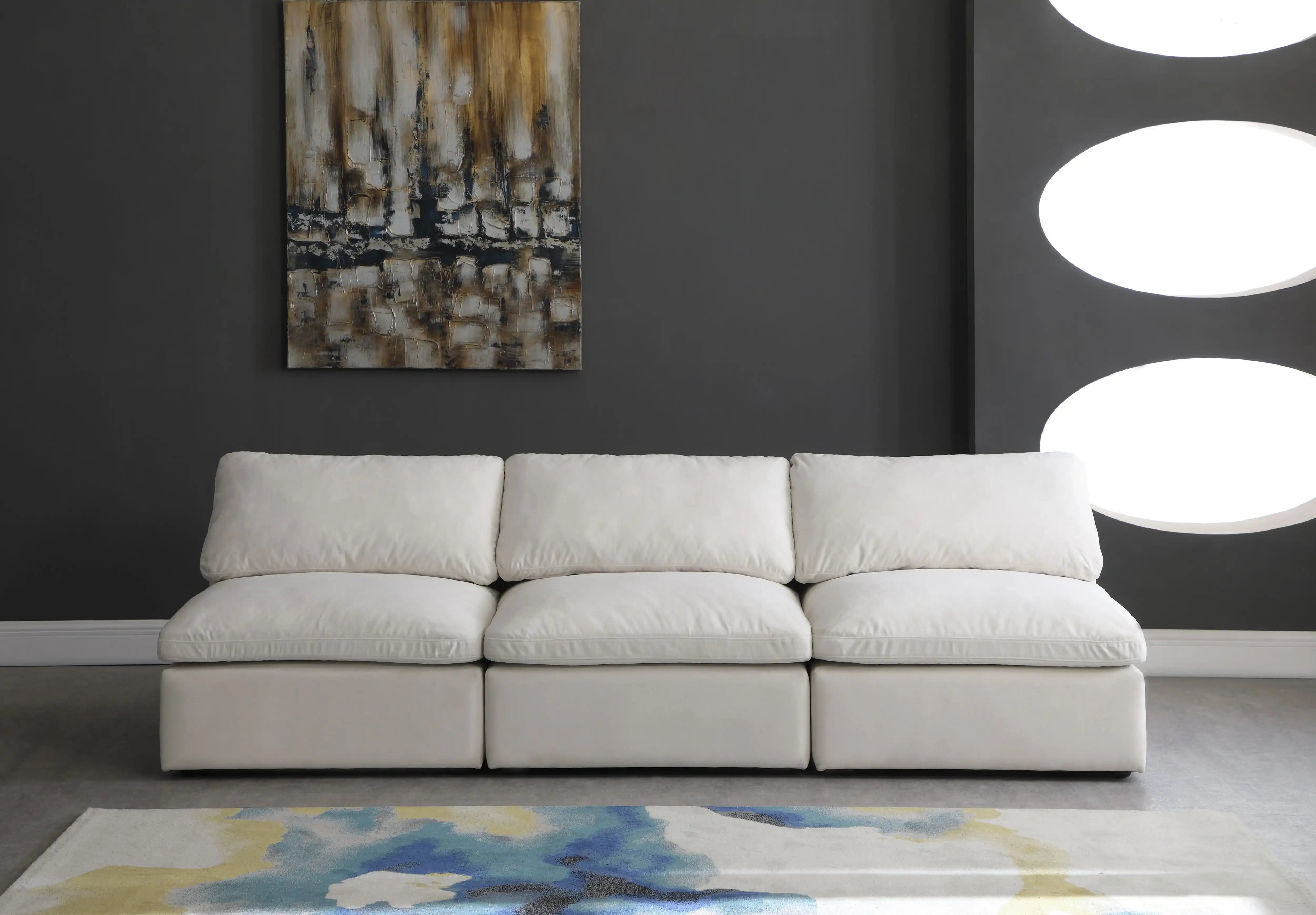 Plush - Modular Armless 3 Seat Sofa - Best Buy Furniture