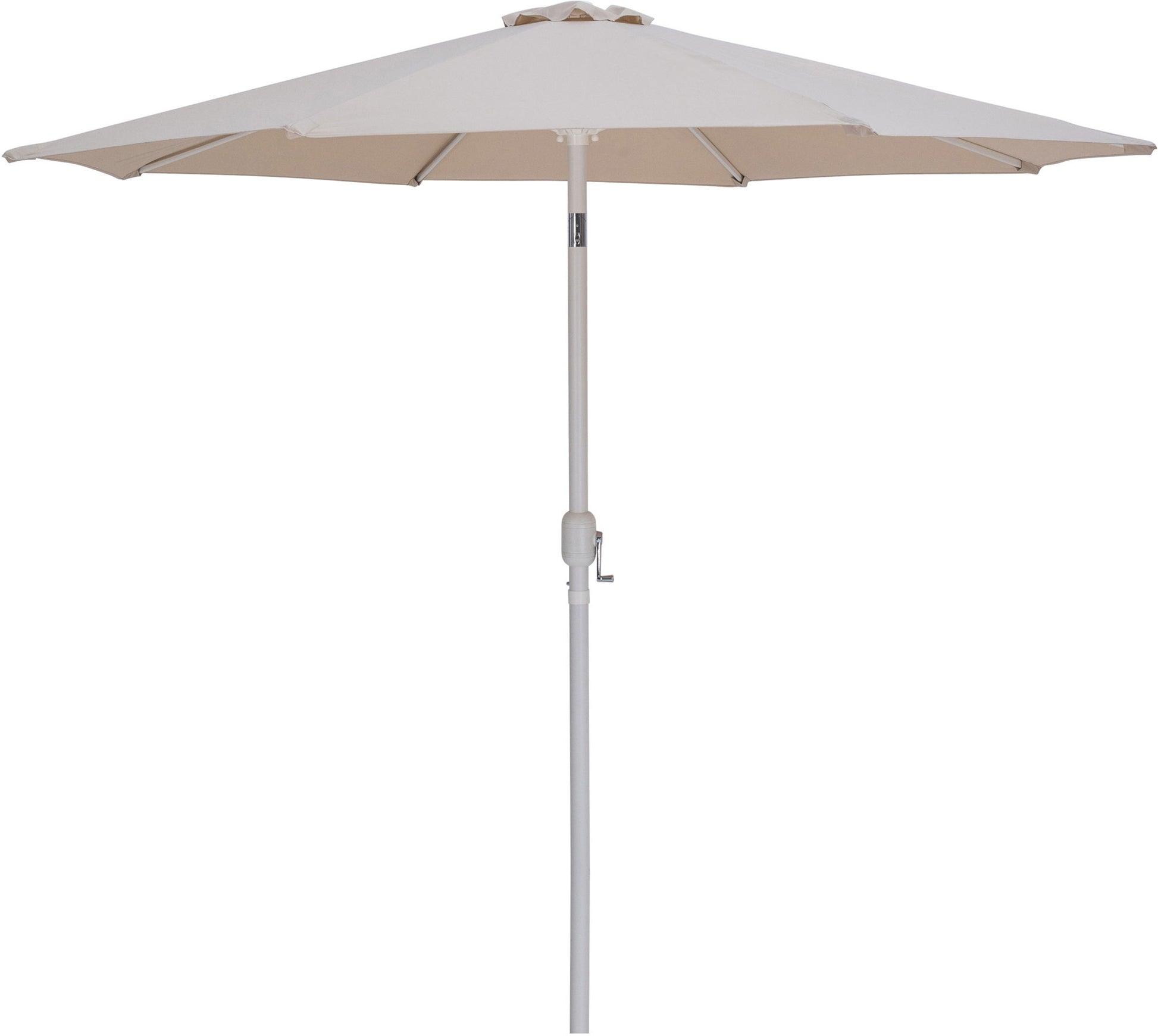 Fiji - Aluminum Patio Umbrella With Round Teak And White Base - Best Buy Furniture