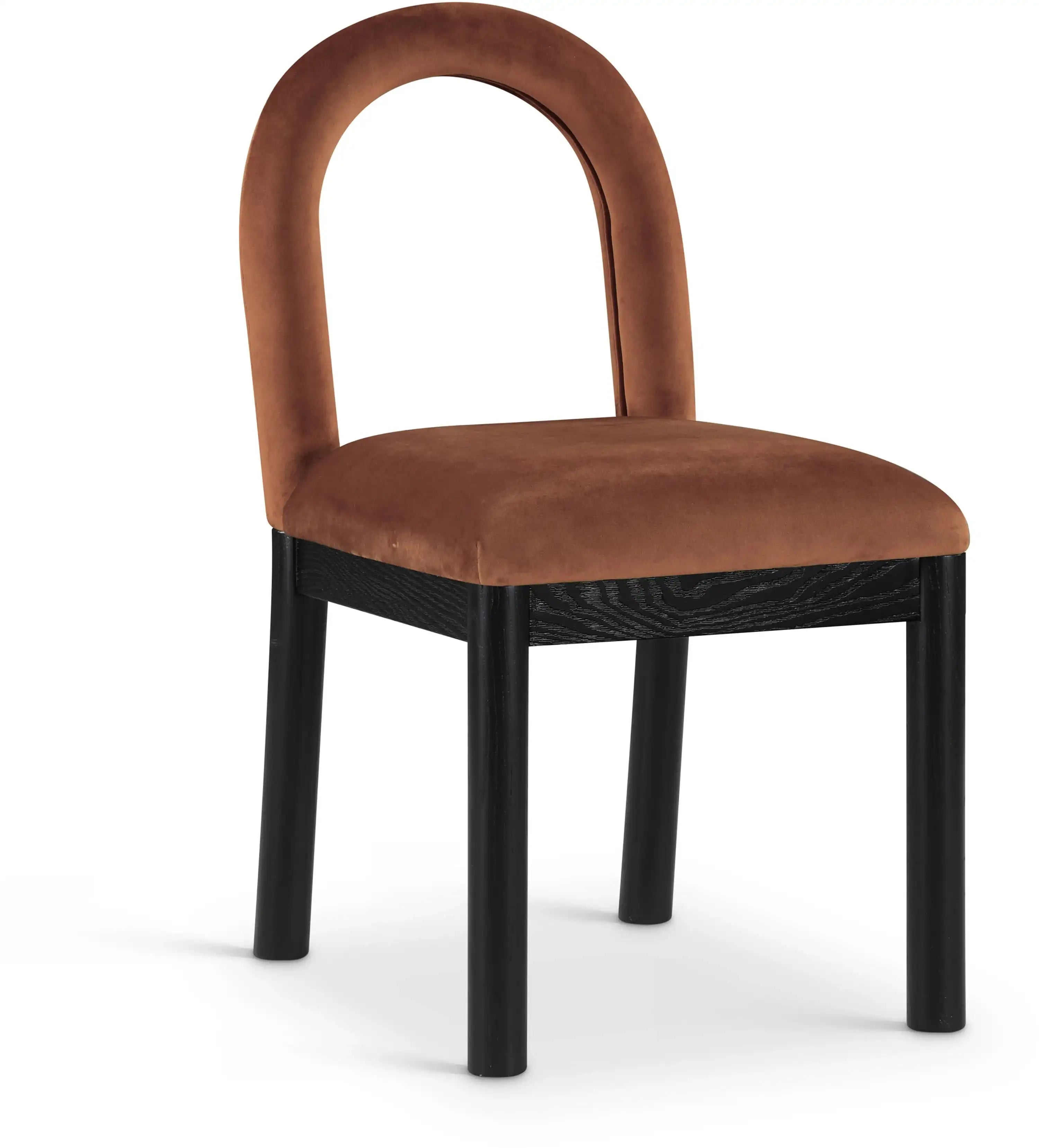 Conrad - Velvet Dining Chair With Black Legs - Best Buy Furniture