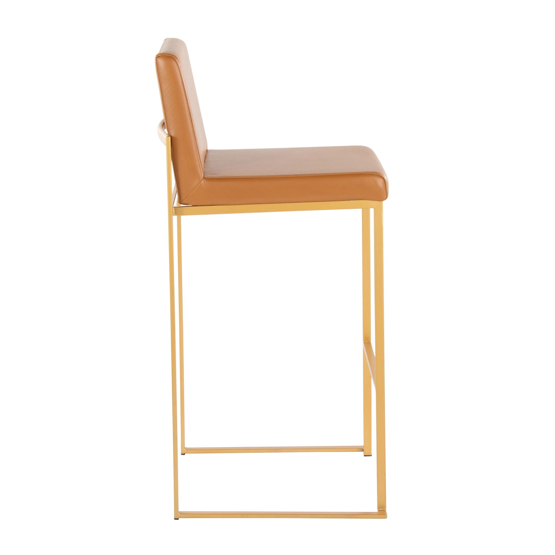 Fuji - Contemporary Design High Back Barstool (Set of 2) - Best Buy Furniture