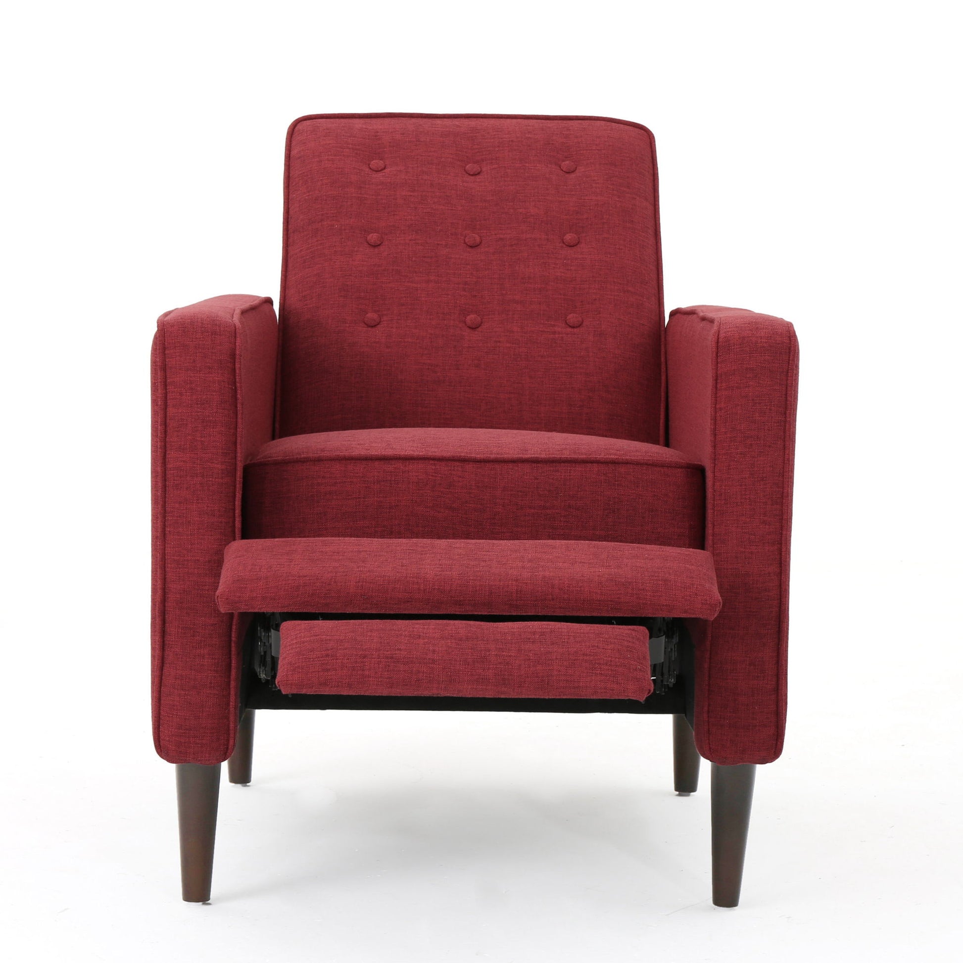 Mid-Century Modern Recliner With Button Tufted Waffle Stitch - Best Buy Furniture