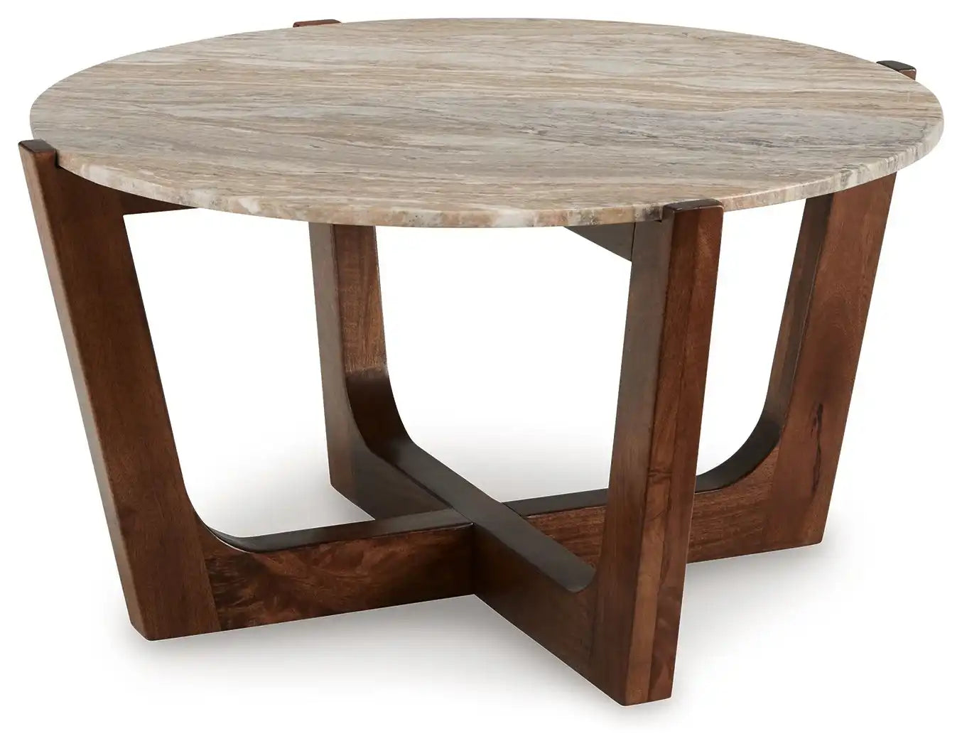 Tanidore - Round Cocktail Table - Warm Brown - Best Buy Furniture