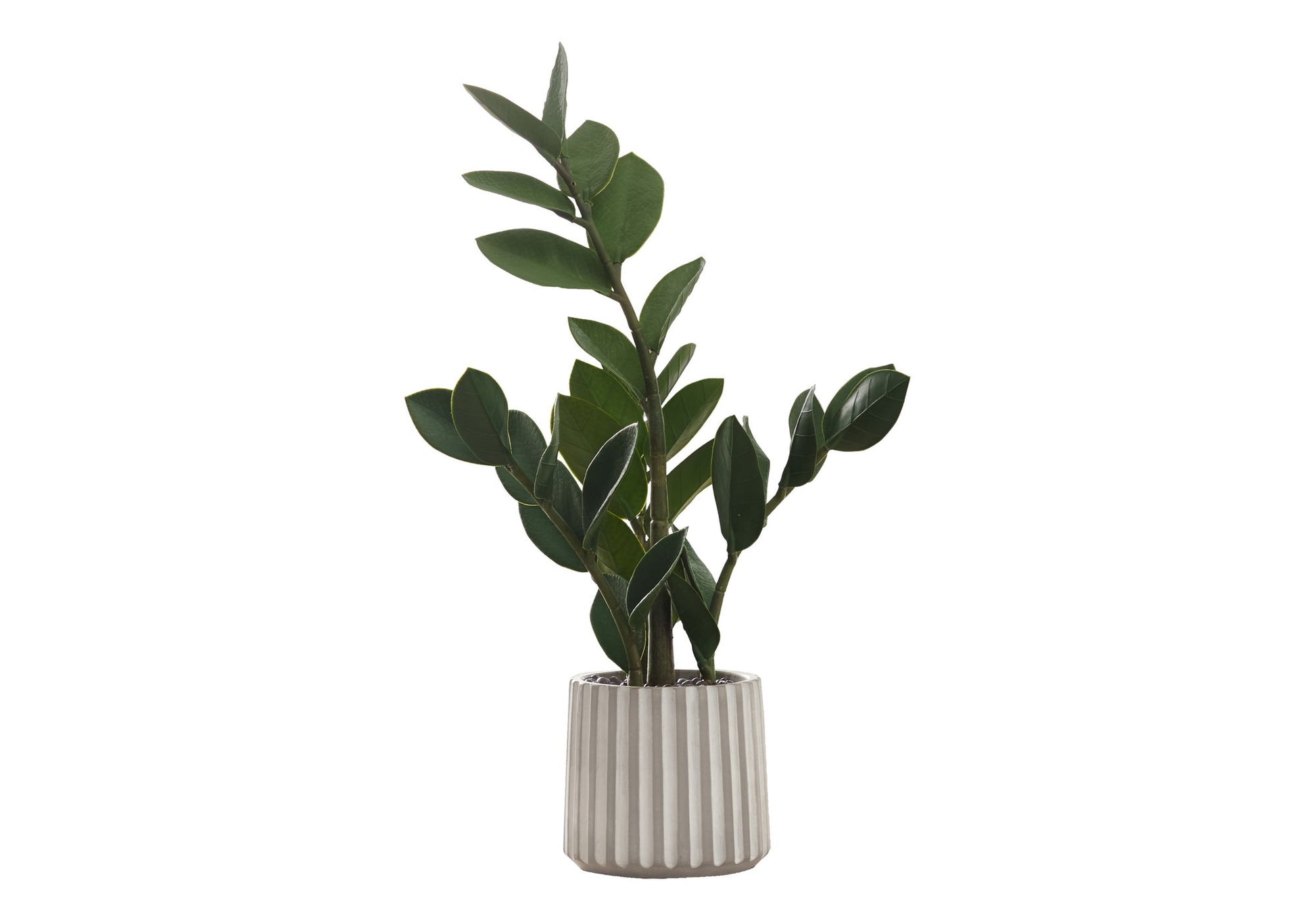 20" Tall, Artificial Plant, Zz, Indoor, Faux, Fake, Table, Greenery, Potted, Real Touch, Decorative - Green / Gray - Best Buy Furniture