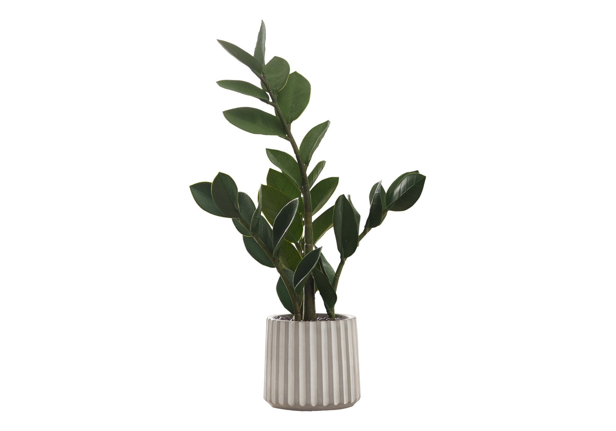 20" Tall, Artificial Plant, Zz, Indoor, Faux, Fake, Table, Greenery, Potted, Real Touch, Decorative - Green / Gray - Best Buy Furniture