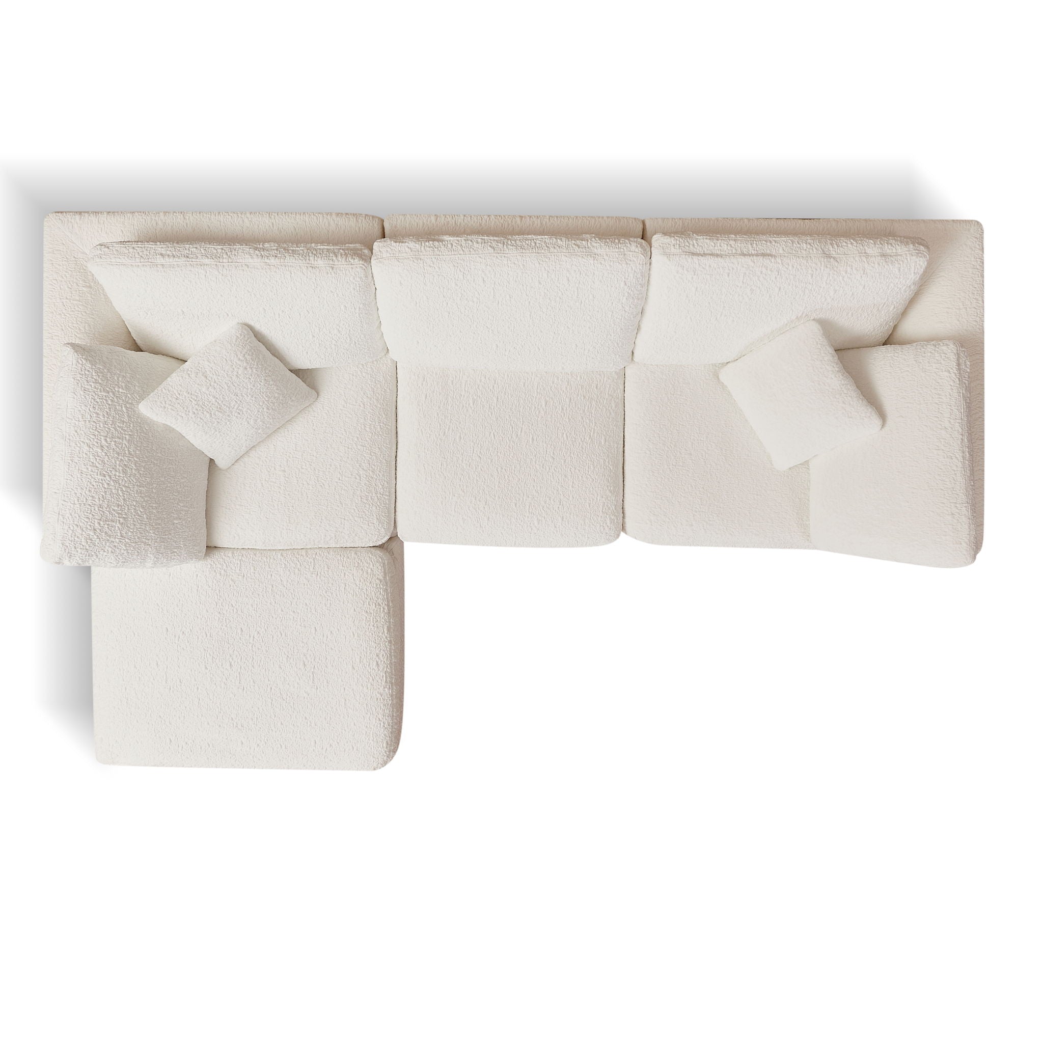 Cloud Sectional Couch, Convertible With Ottoman, 3 Seater Modular Design - Best Buy Furniture