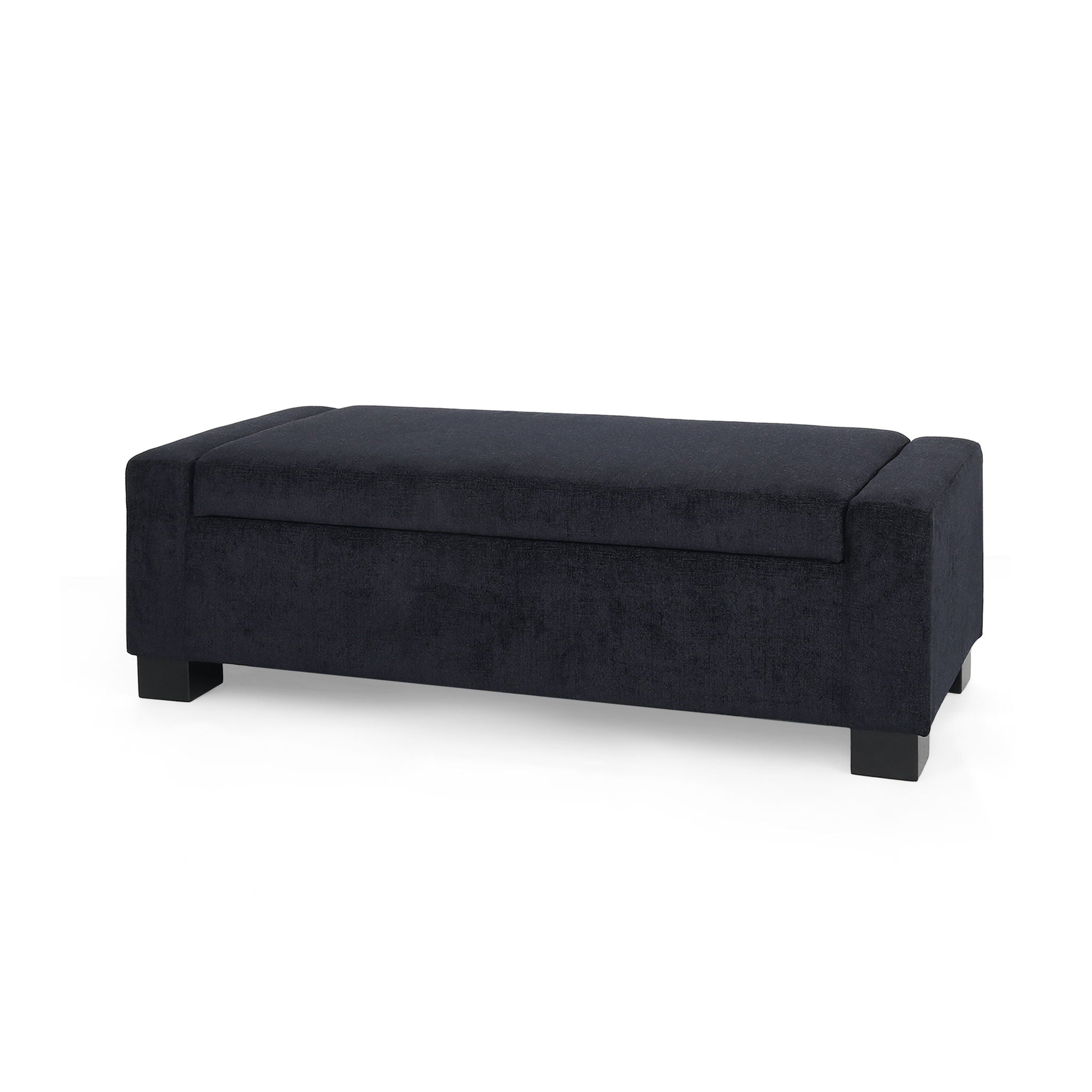 Textured Fabric Ottoman Bench With Hinged Lid - Best Buy Furniture