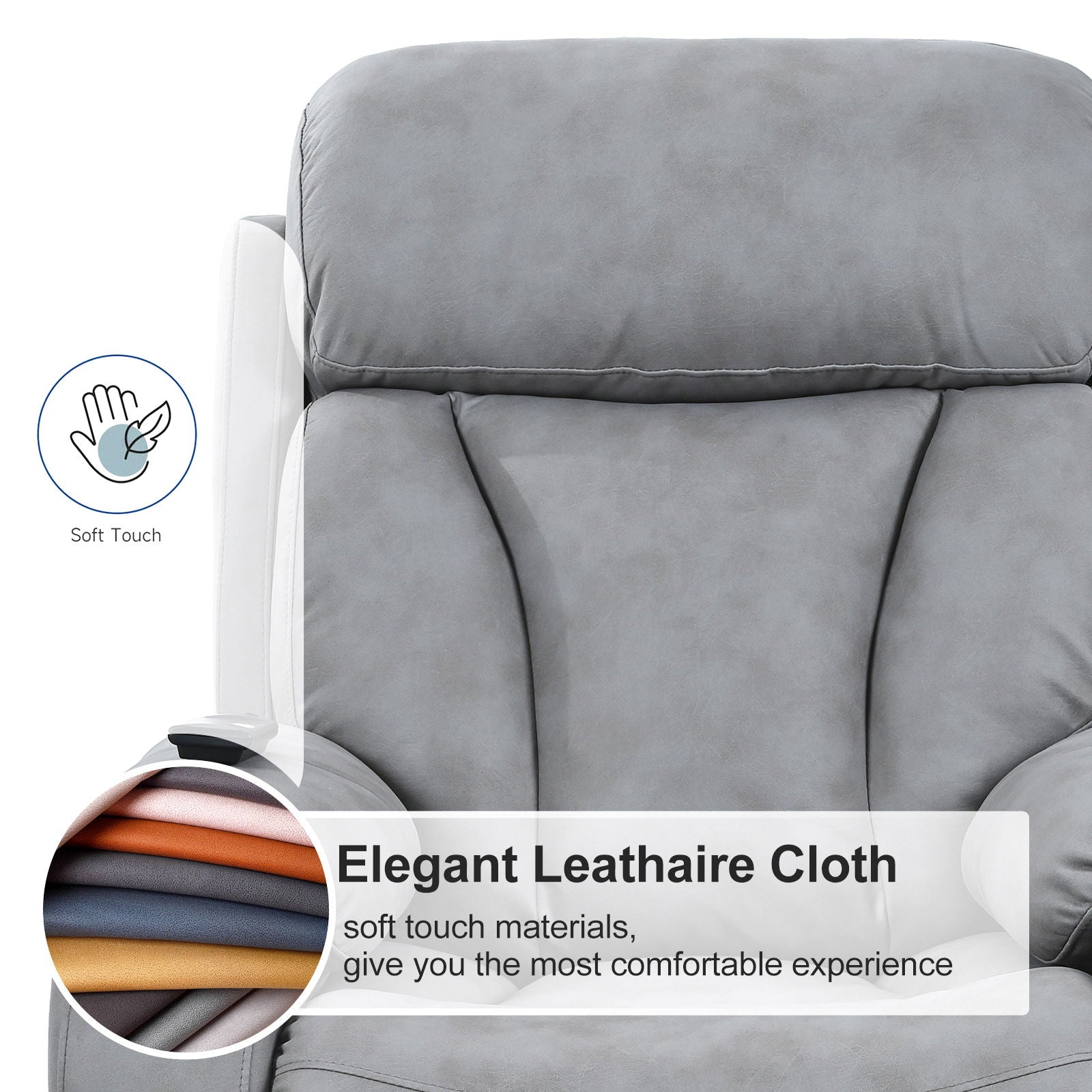 Lift Chair Recliner For Elderly Power Remote Control Recliner Sofa Relax Soft Chair Anti-Skid Australia Cashmere Fabric Furniture Living Room - Best Buy Furniture