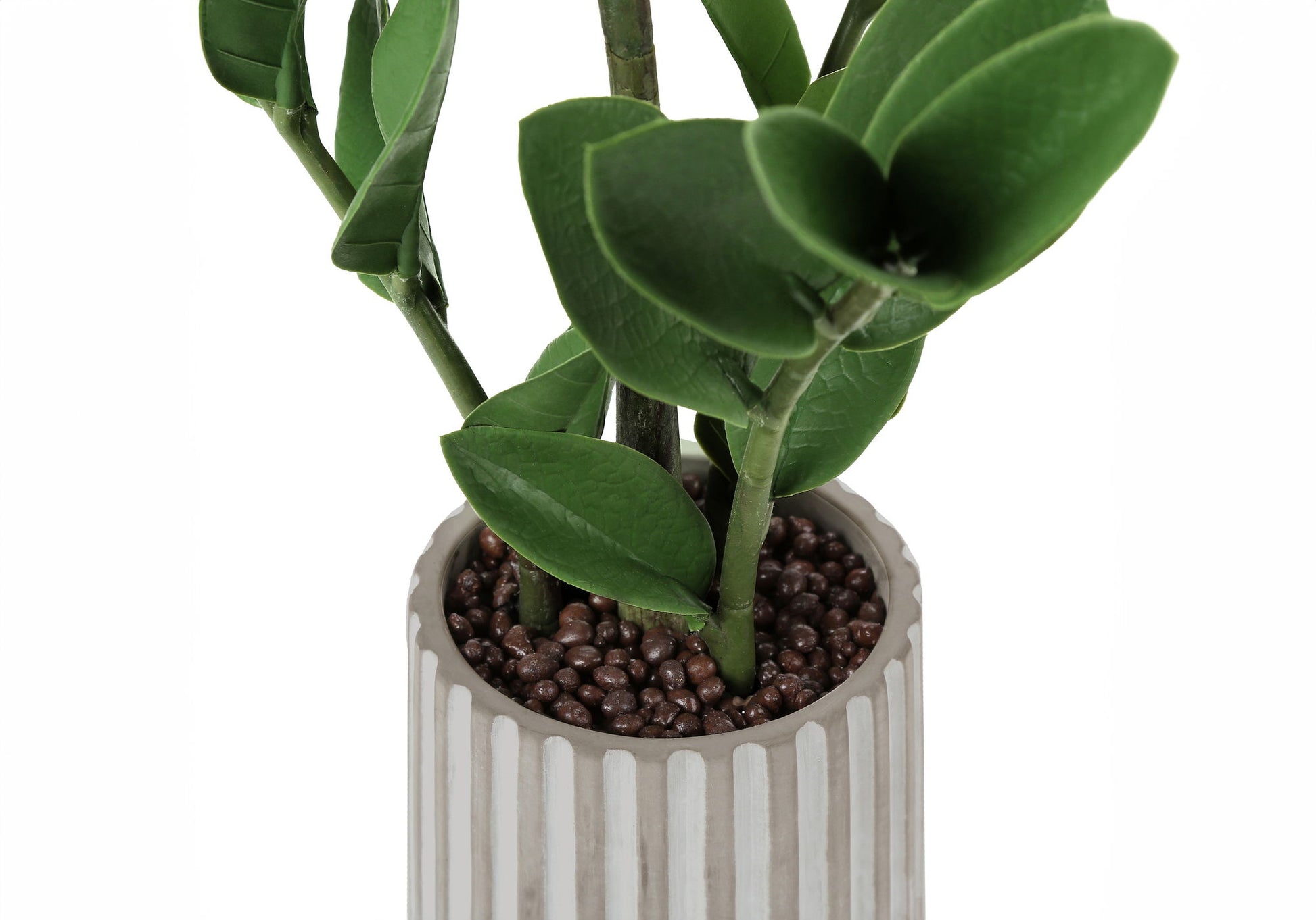 20" Tall, Artificial Plant, Zz, Indoor, Faux, Fake, Table, Greenery, Potted, Real Touch, Decorative - Green / Gray - Best Buy Furniture