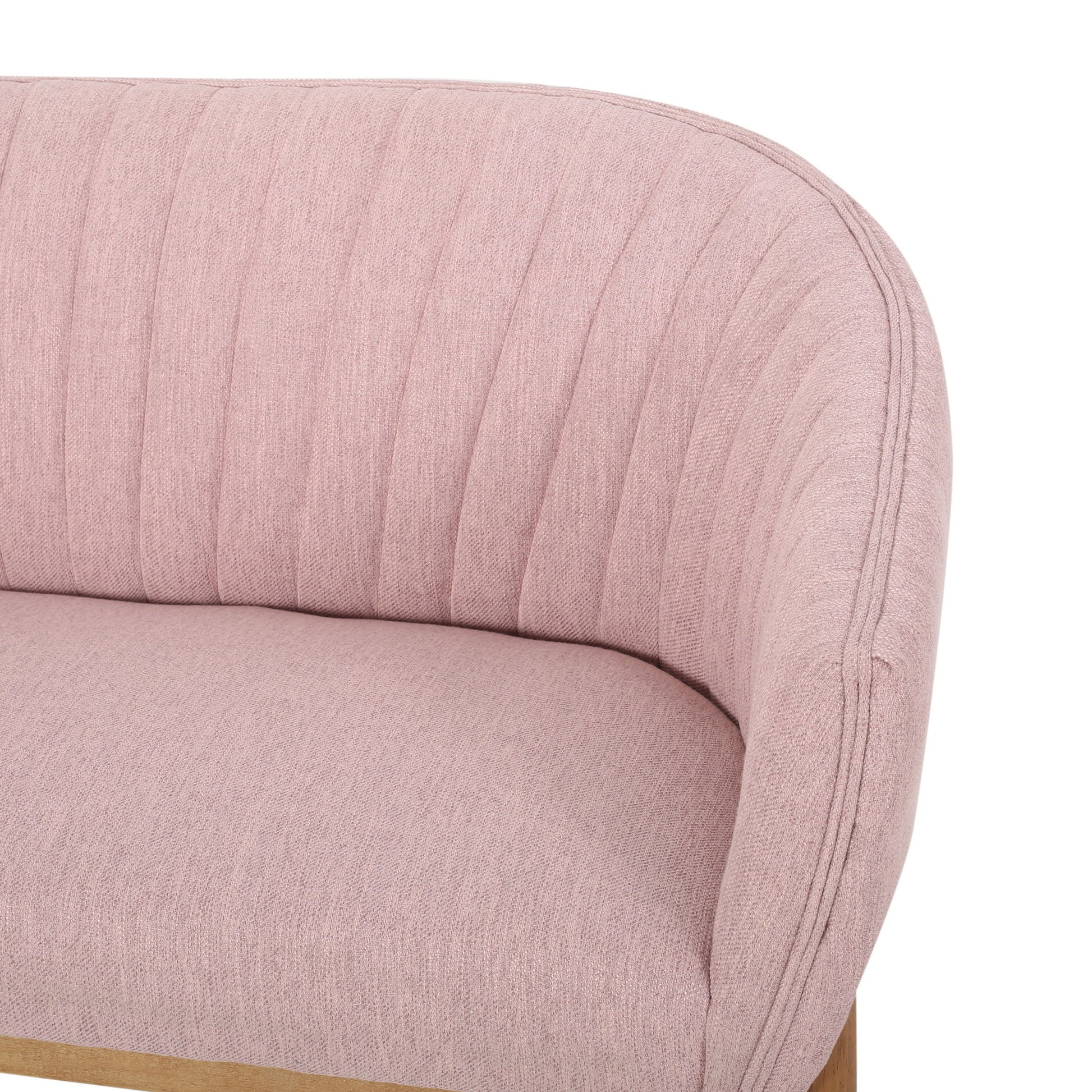 Mid Century Modern Loveseat With Channel Stitched Backrest - Best Buy Furniture
