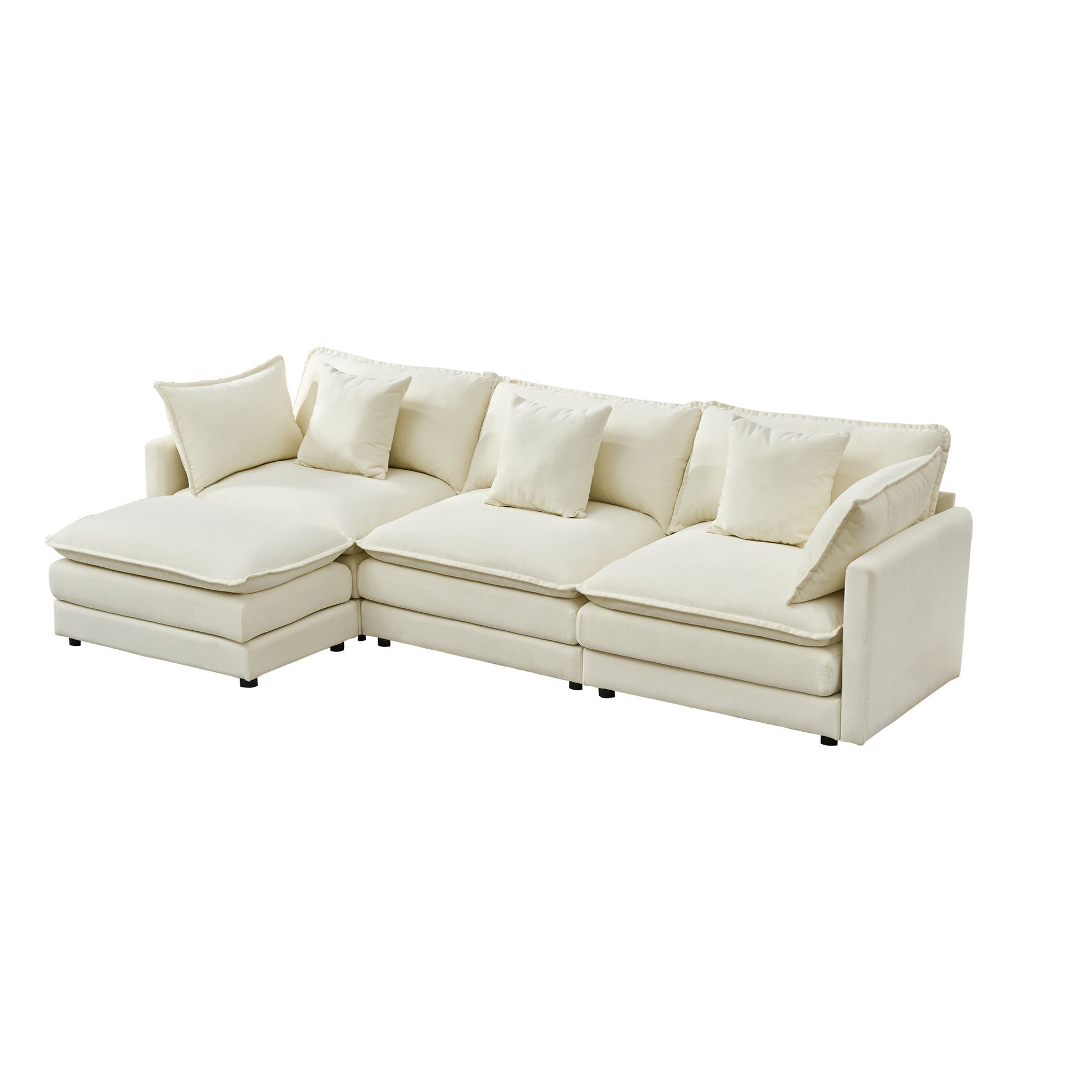 Modular Ottoman Style Deep Seat Sofa With Cushions - Best Buy Furniture