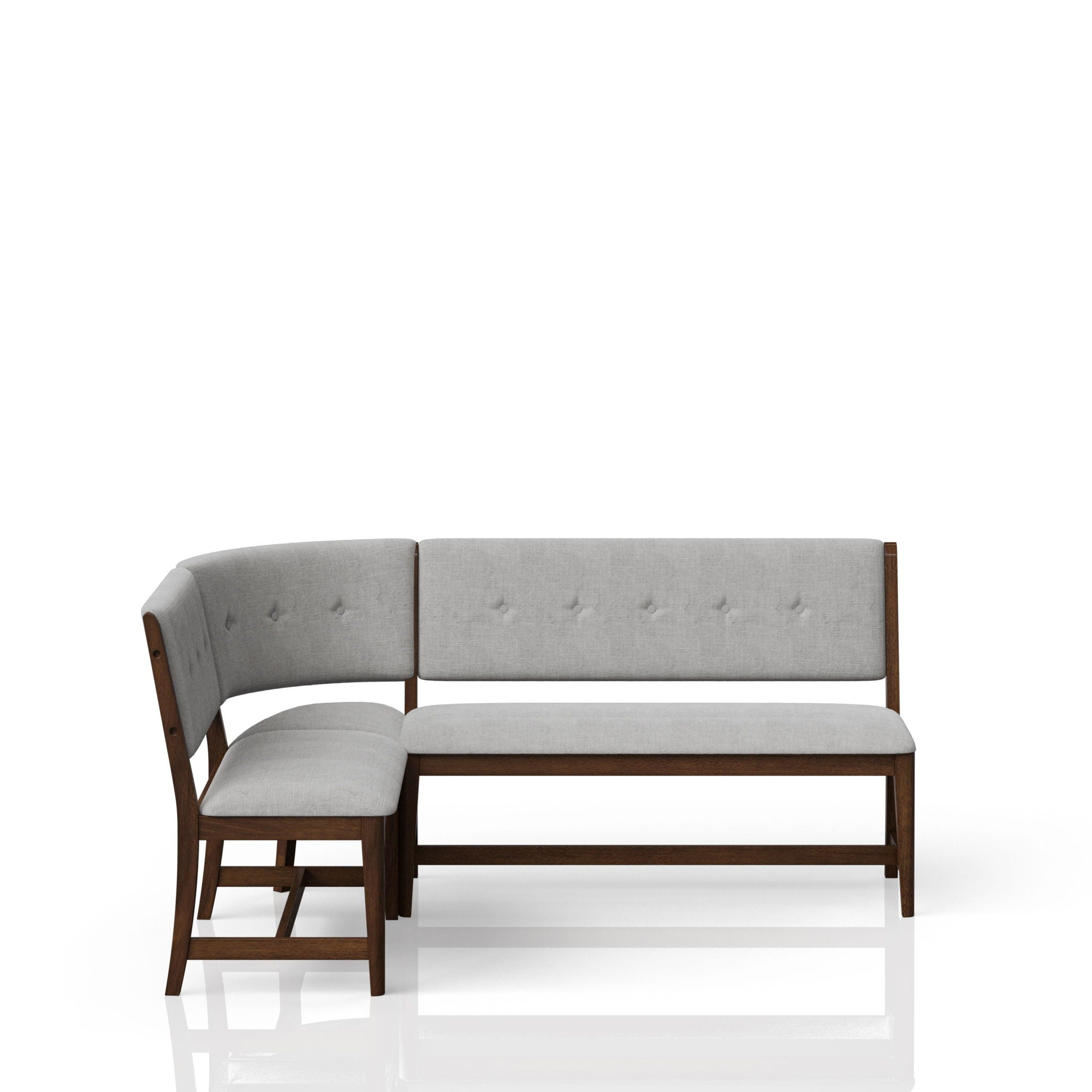 Curved Dining Bench Mid Century Modern Upholstered Curved Bench - Beige - Best Buy Furniture