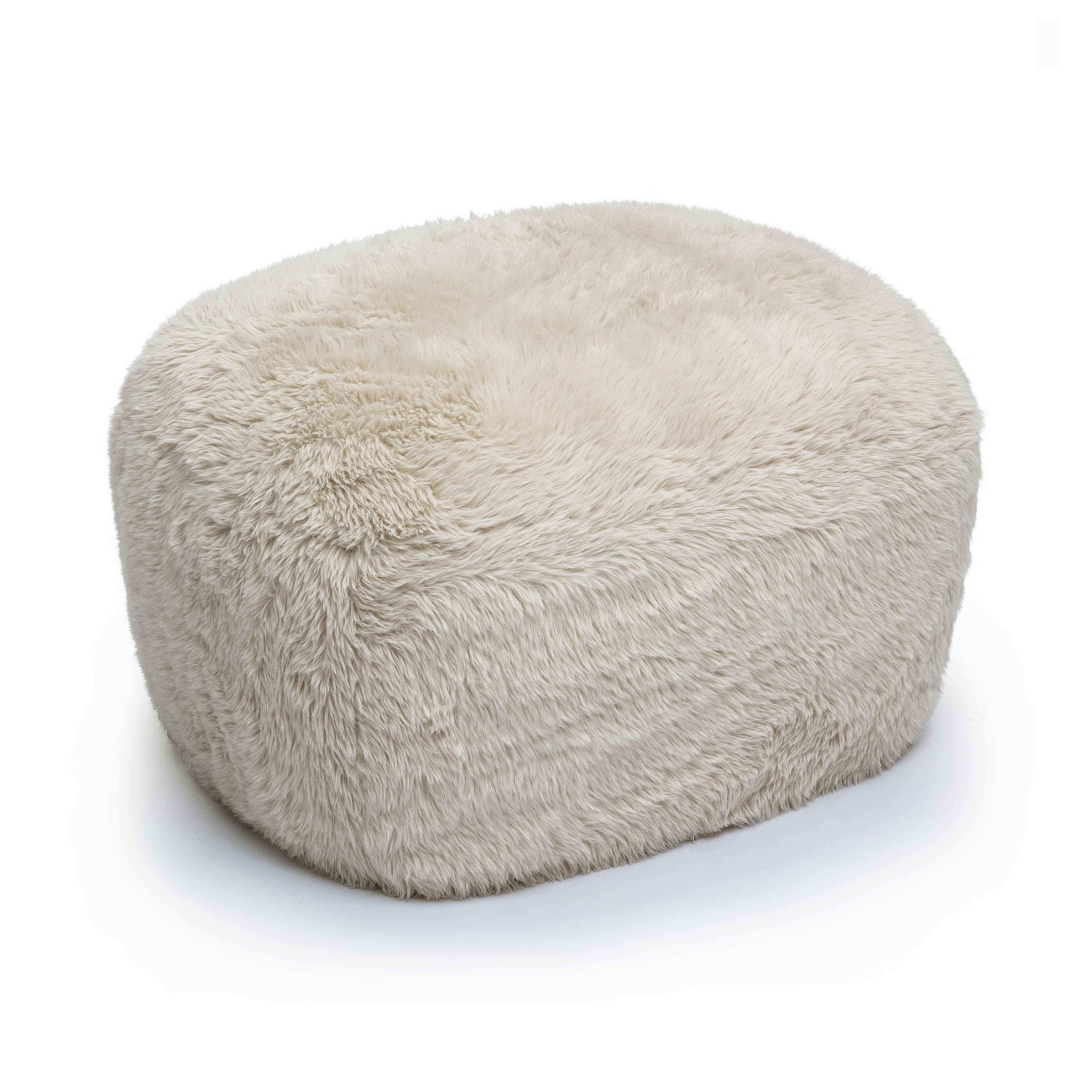Britt - Vegan Shearling Ottoman - Best Buy Furniture