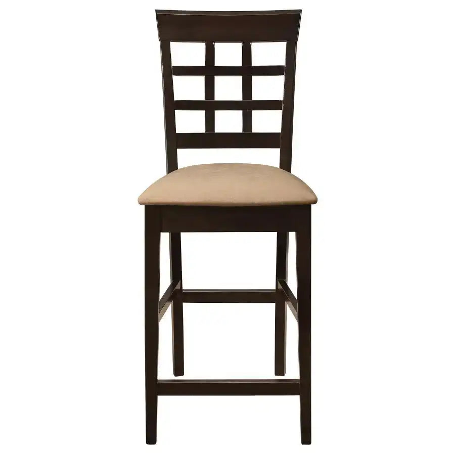Gabriel - Lattice Back Counter Chair (Set of 2) - Cappuccino - Best Buy Furniture