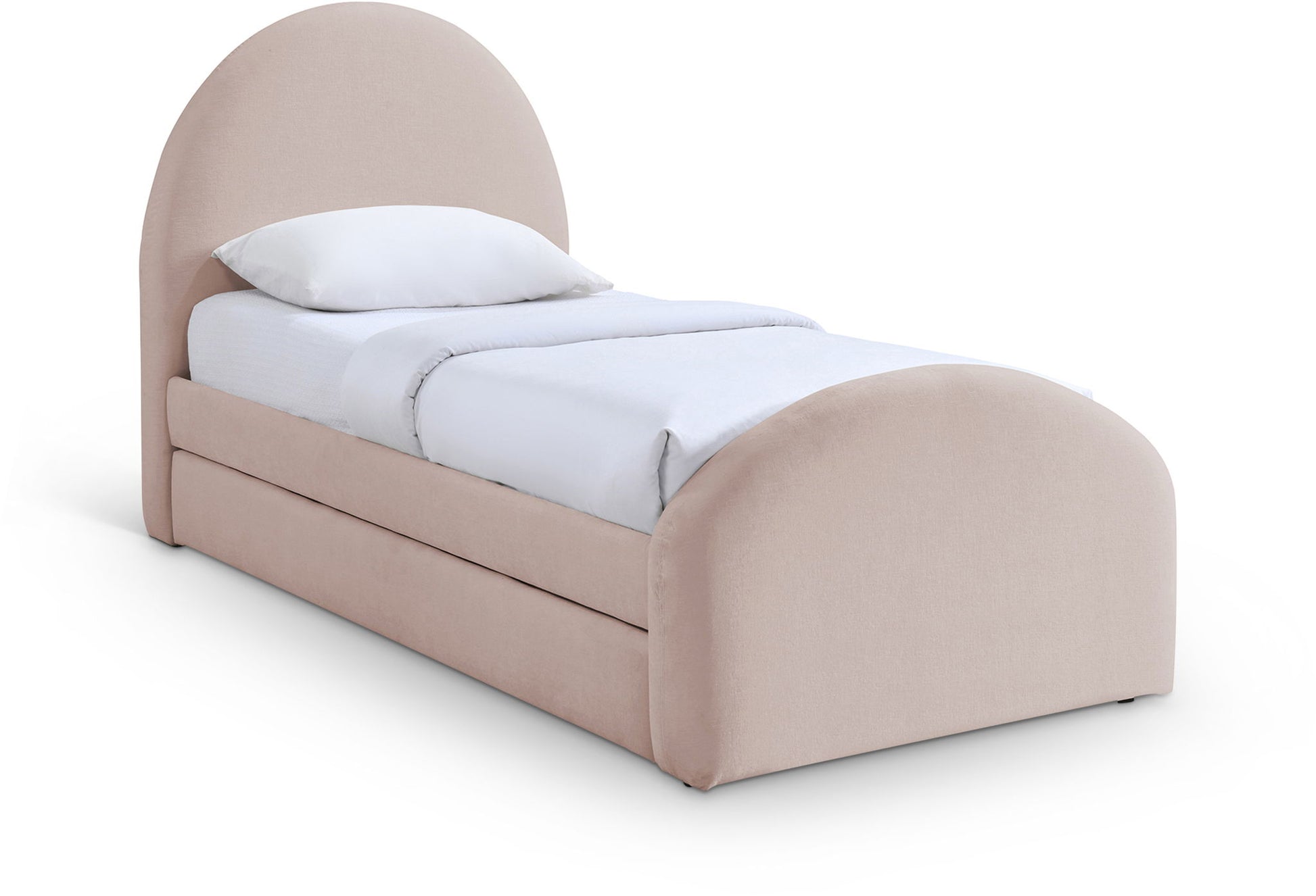 Andaz - Chenille Fabric Upholstered Trundle Bed - Best Buy Furniture
