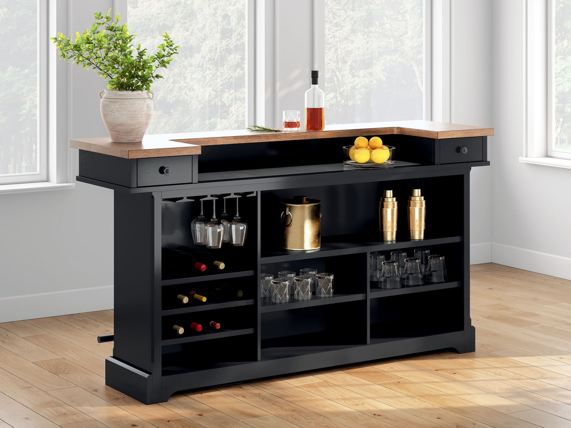 Wildenauer - Bar - Brown / Black - Best Buy Furniture